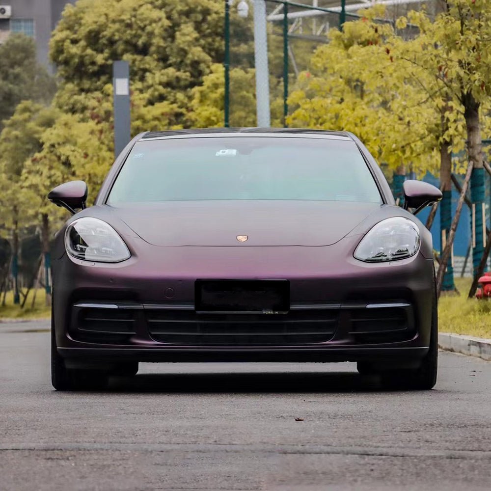 Matte Metallic Black Purple Vinyl Wrap