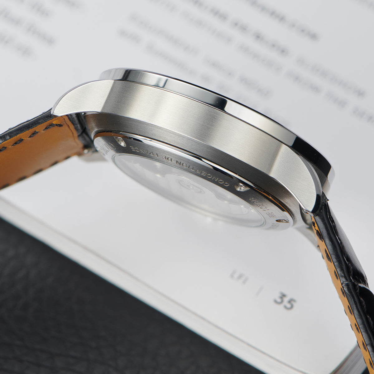 OBLVLO Men Dress Automatic Watch Mechanical Sapphire Year Month Week Calendar 24-Hour Display 40mm Clock CM2