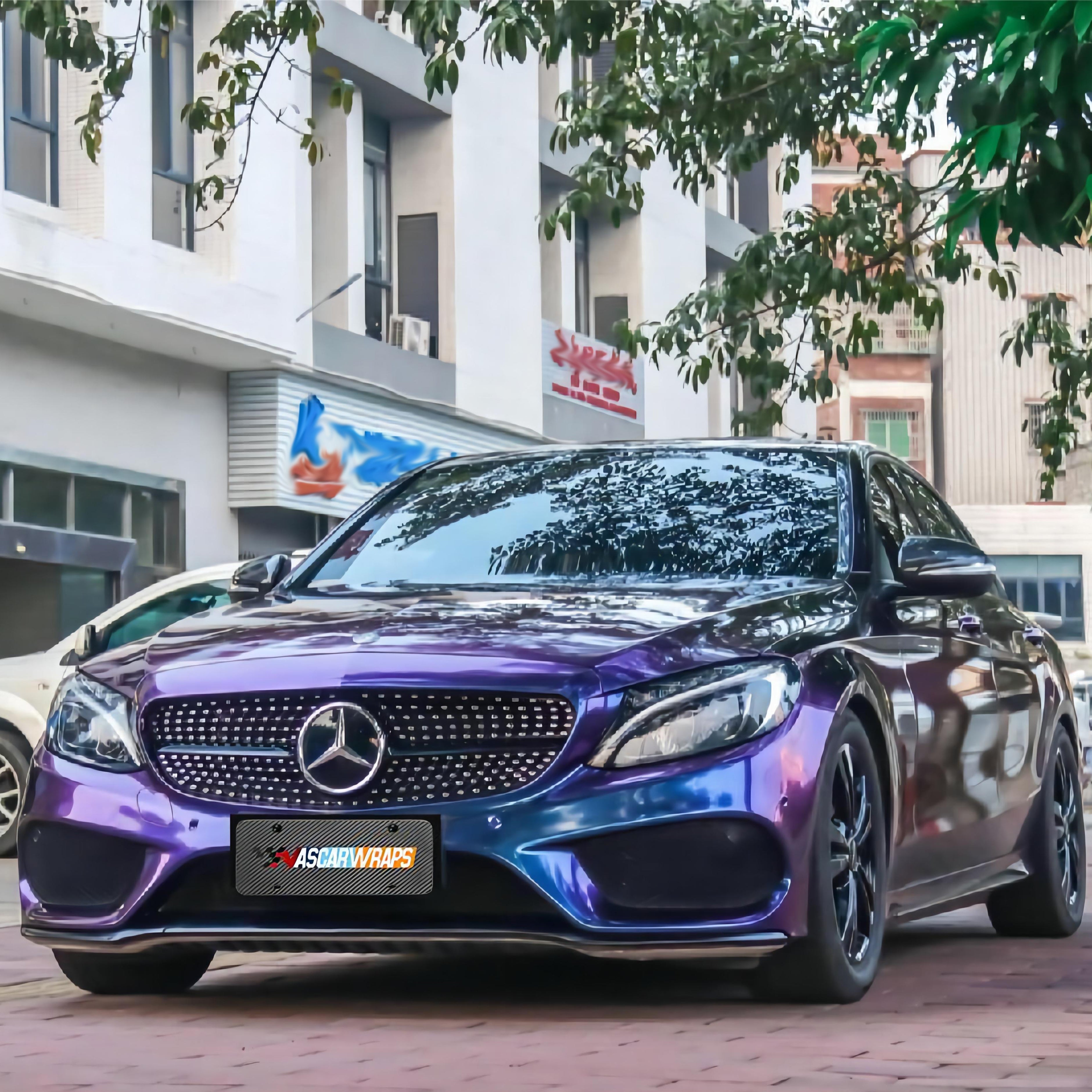 Gloss Diamond Chameleon Purple Red Vinyl Wrap 202302