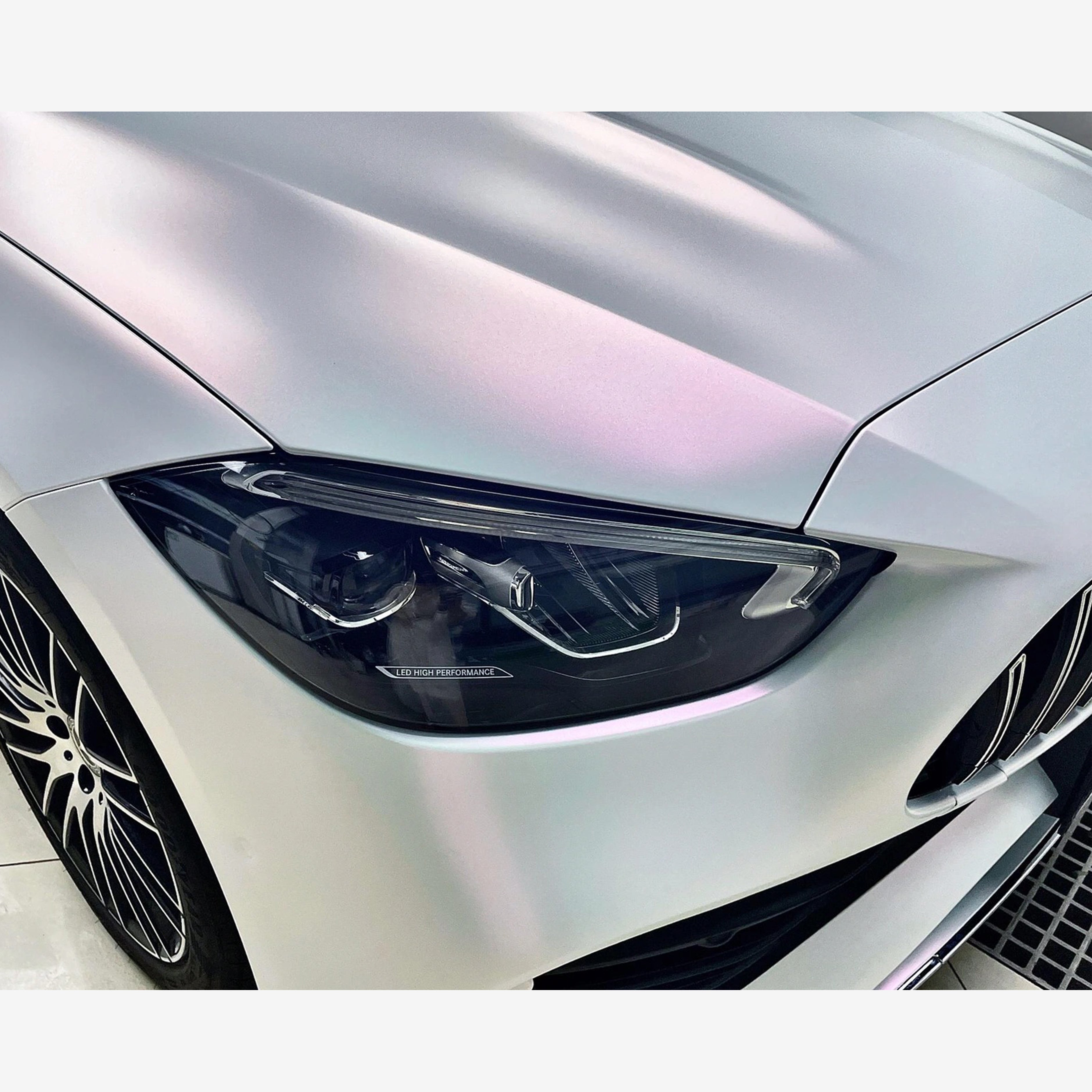 Mercedes Benz AMG C63 Wtap Matte Pearl White To Red Wrap 202302