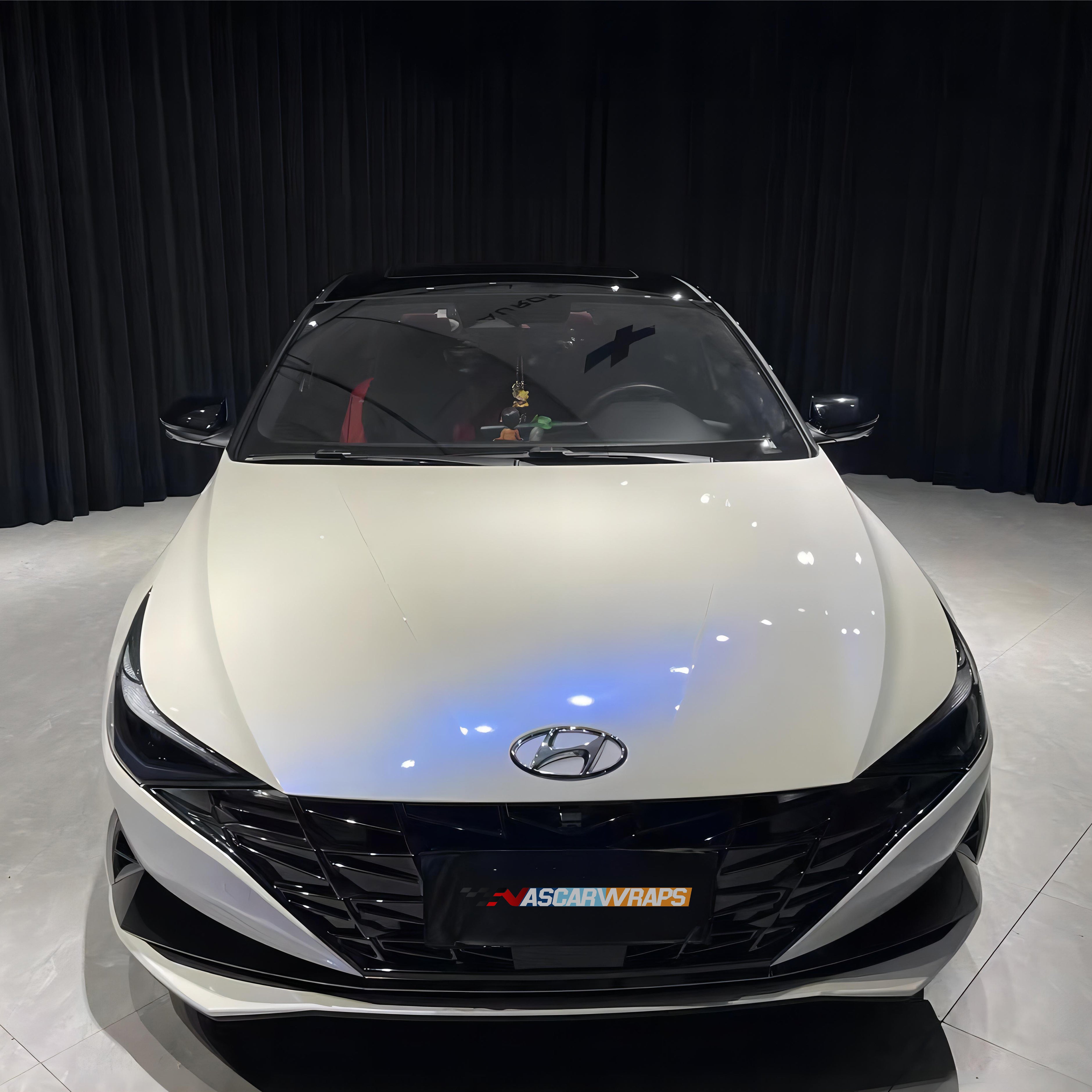 White To Blue Gloss Vinyl Wrap - Best Nascarwraps Car Film