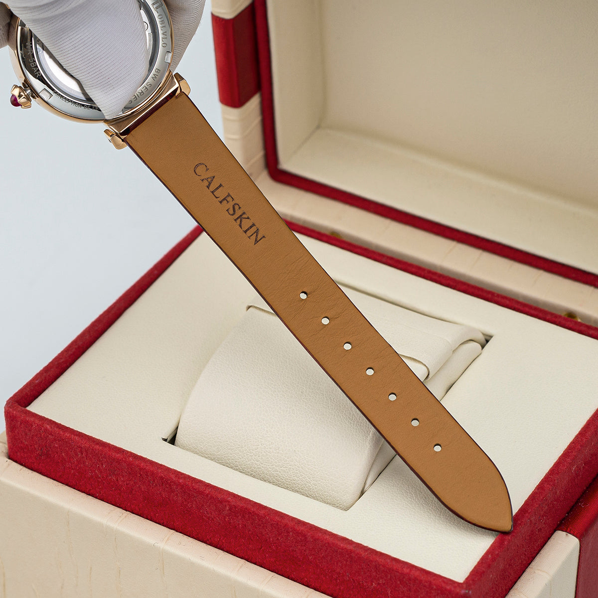 OBLVLO Women Skeleton Automatic Watch Mechanical Calf Leather Strap Sapphire Waterproof Dial 34mm BW