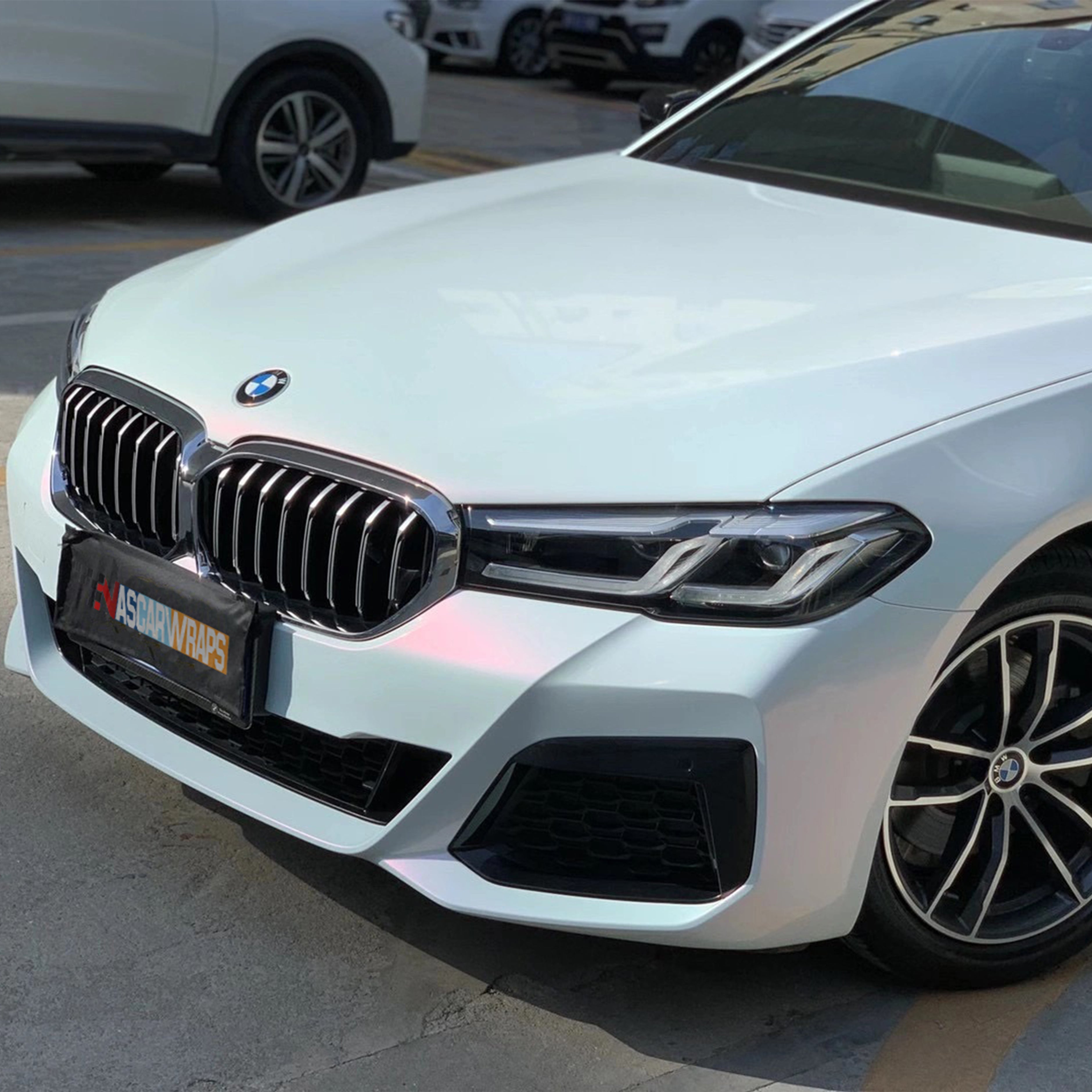 Gloss Pearl White Red Vinyl Wrap 2023 02