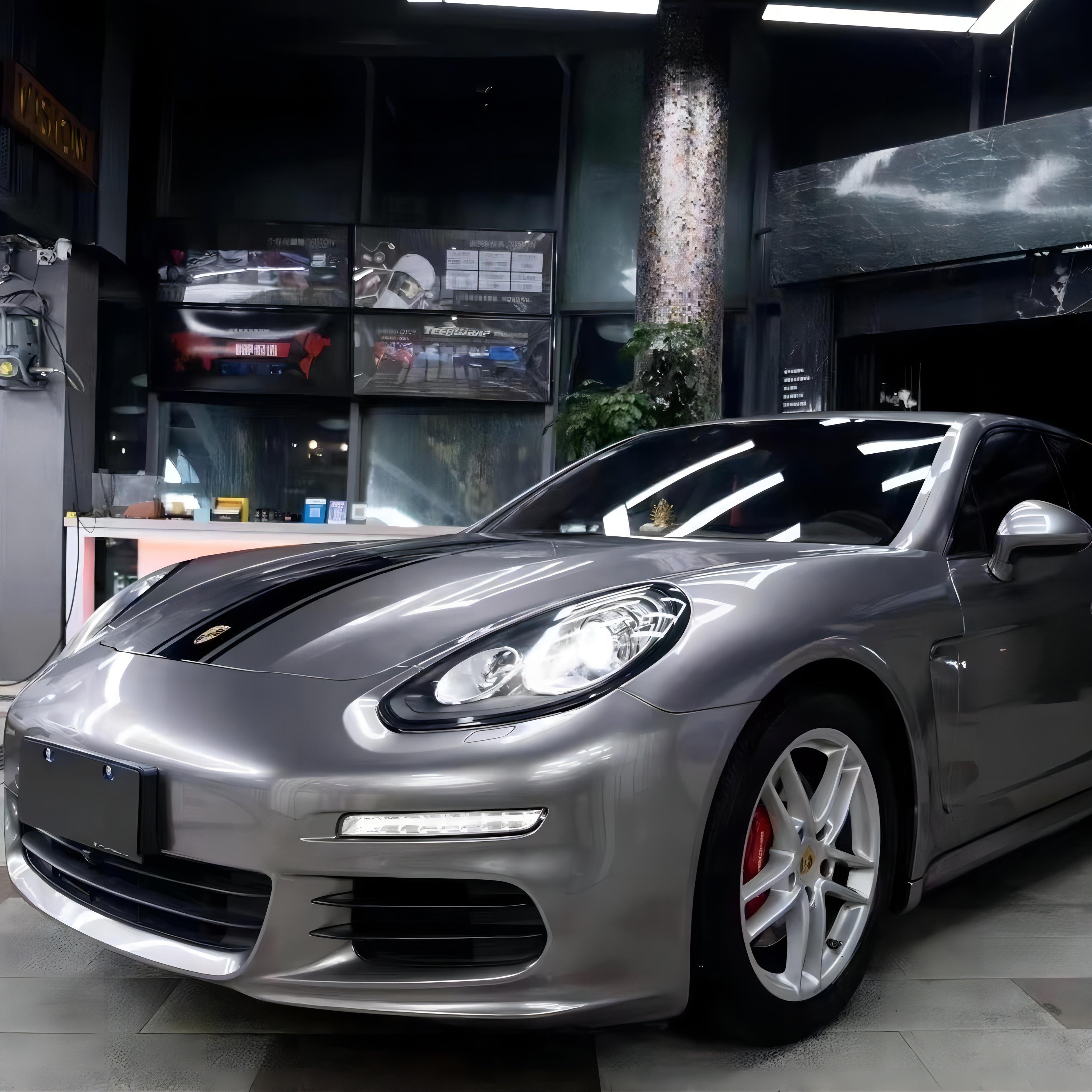 Gloss Metallic Tungsten Gray Vinyl Wrap 202302