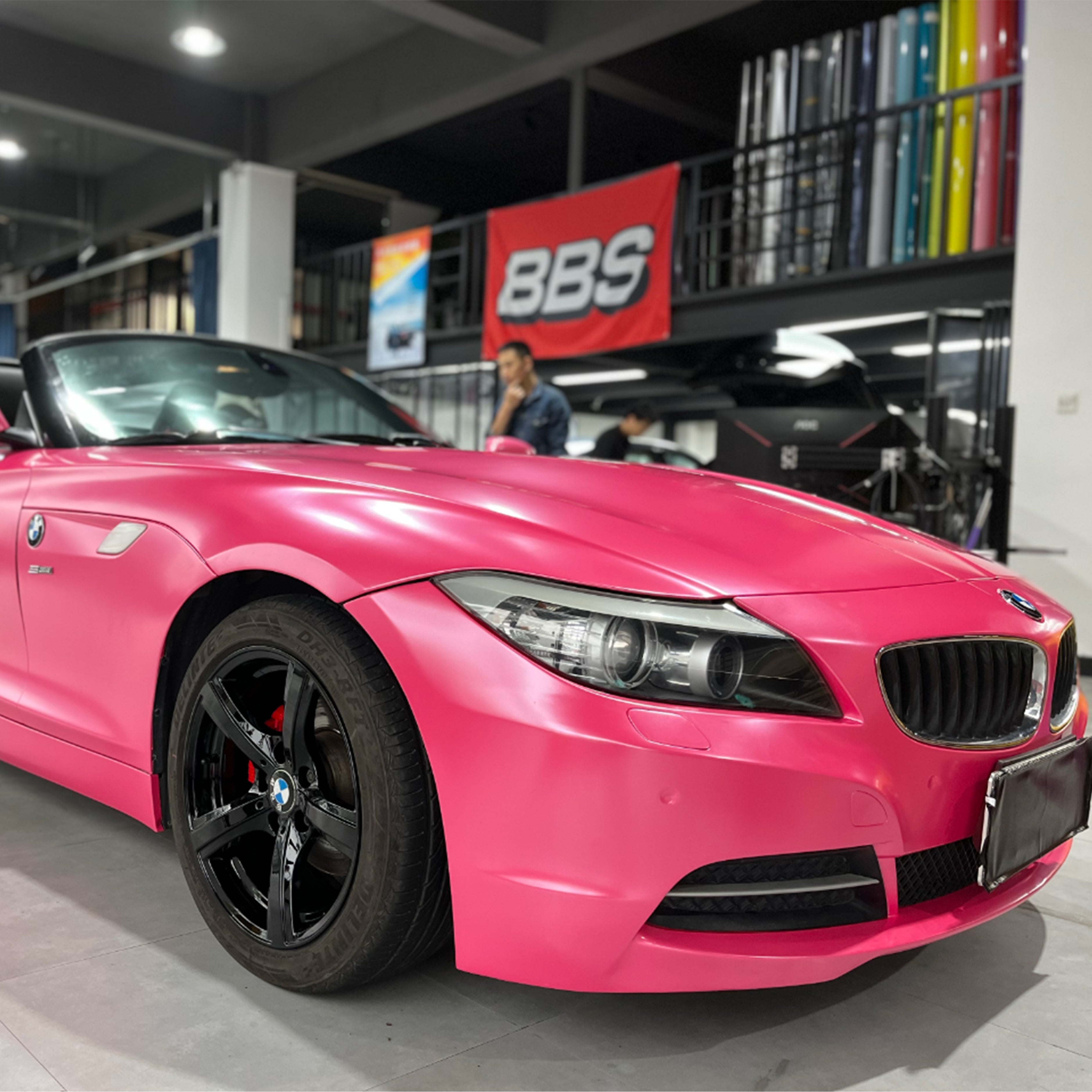 Matte Satin pink metallic vinyl wrap 2023 02