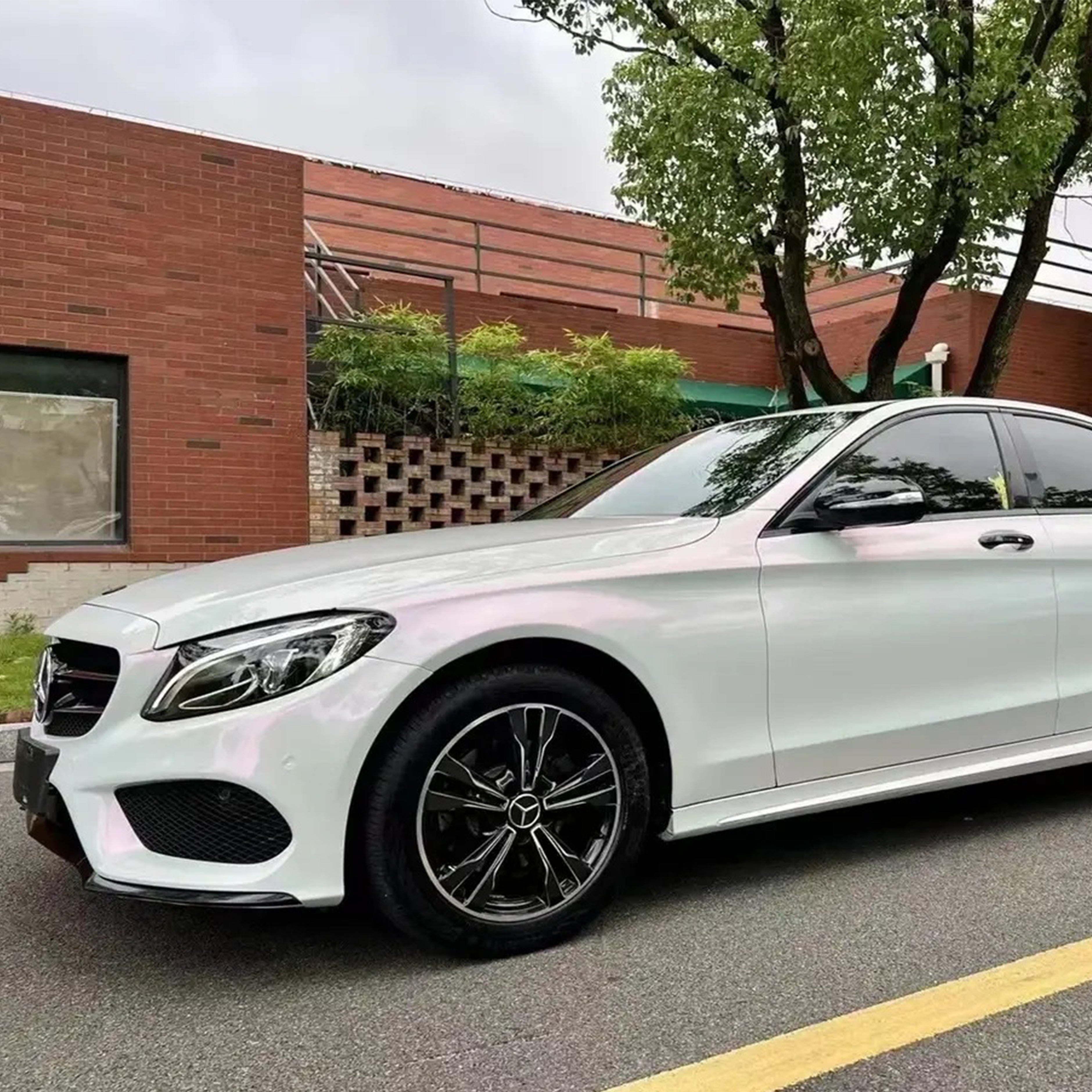 White To Red Gloss Vinyl Wrap Car Film