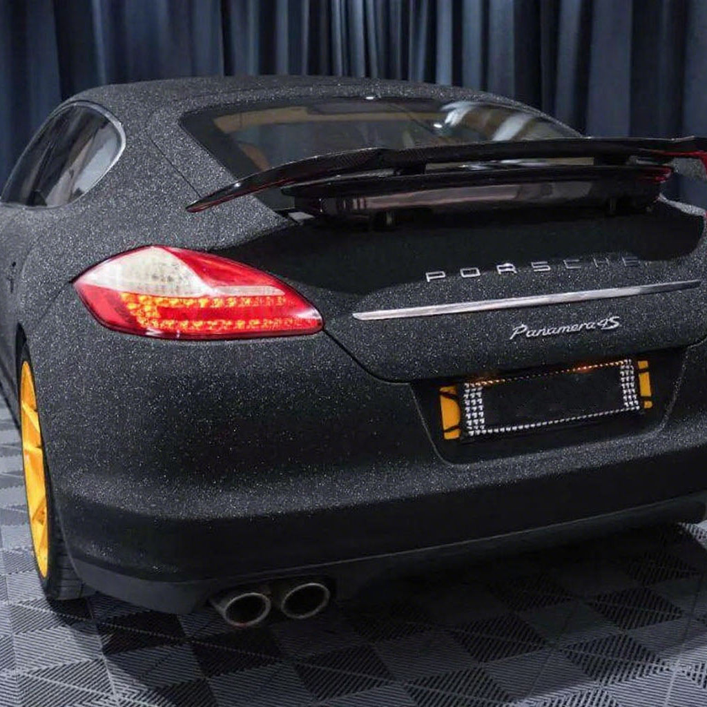 Matte Super Diamond  Black Car Vinyl Wrap