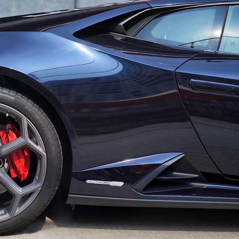 Glossy Metallic Glitter Black Blue Vinyl Wrap