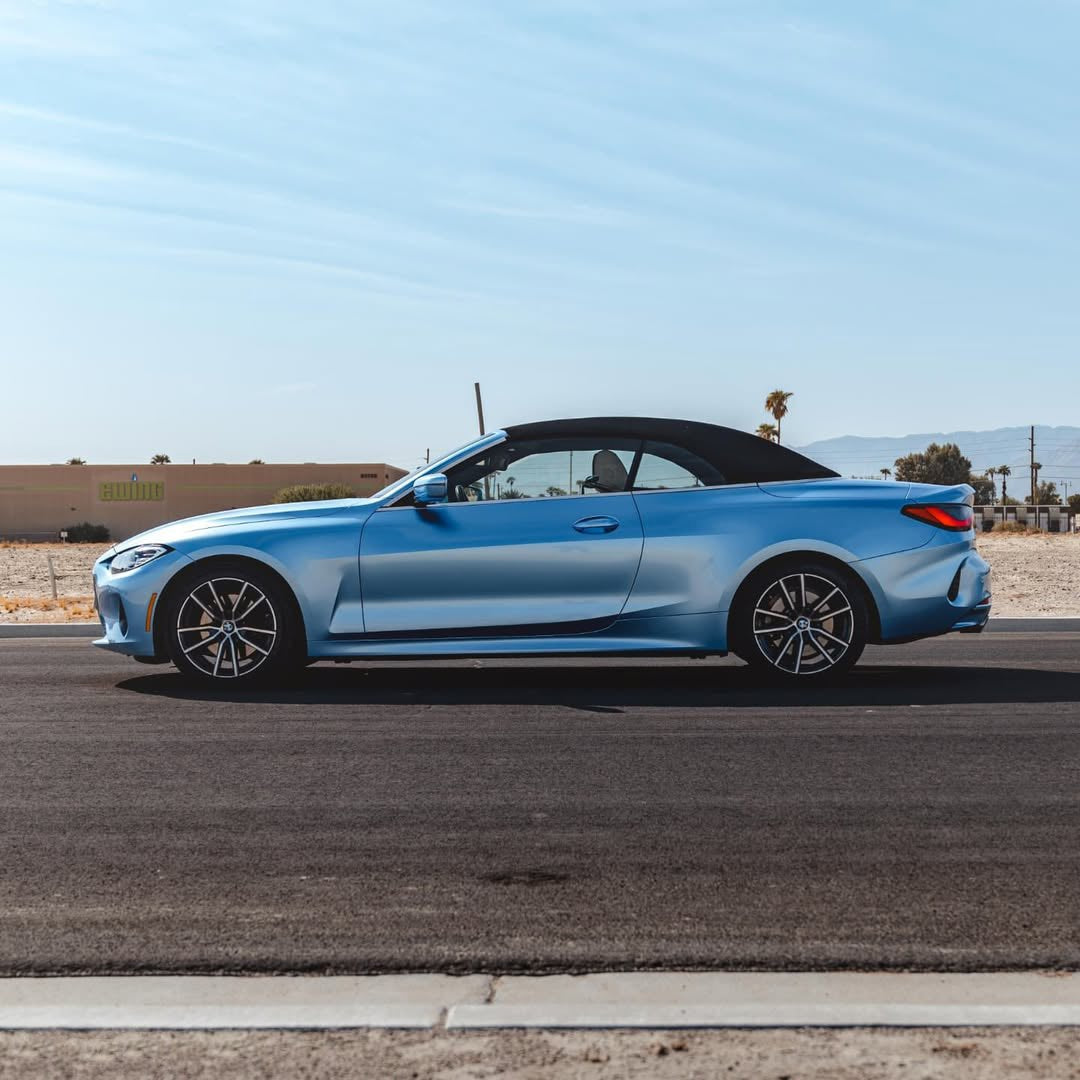 Glossy Metallic Silver Lake Blue Vinyl Wrap