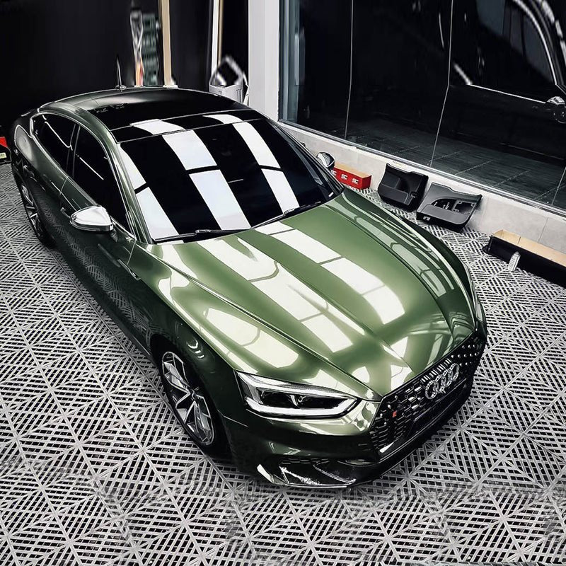 Glossy Metallic District Green Vinyl Wrap