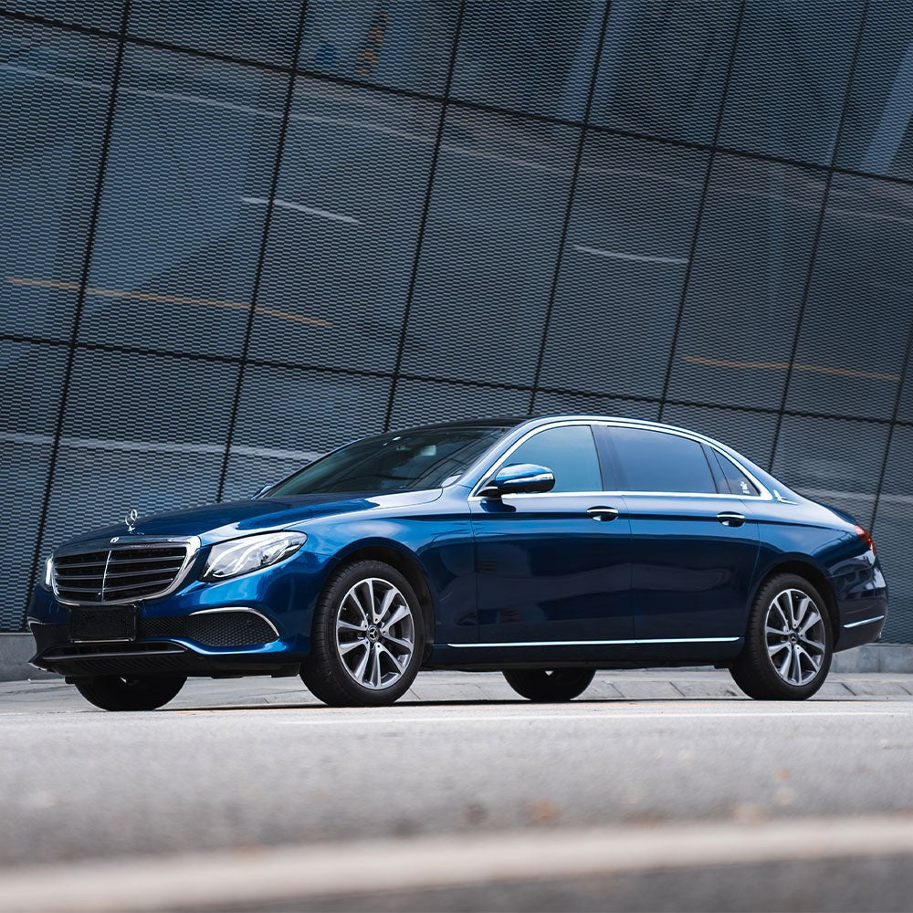 Glossy Metallic Beacon Blue Vinyl Wrap