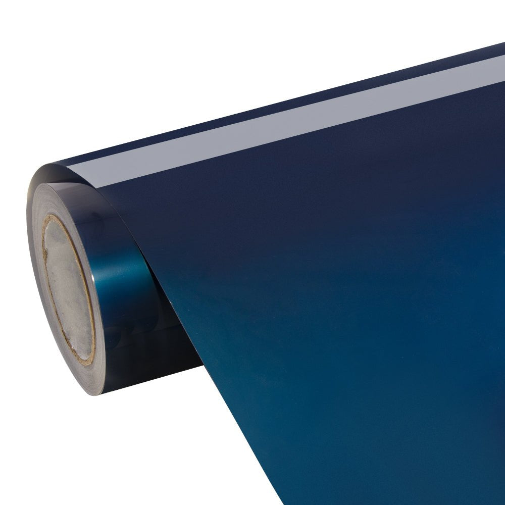 Glossy Metallic Beacon Blue Vinyl Wrap