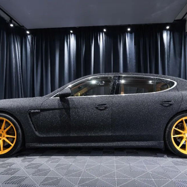 Matte Super Diamond  Black Car Vinyl Wrap