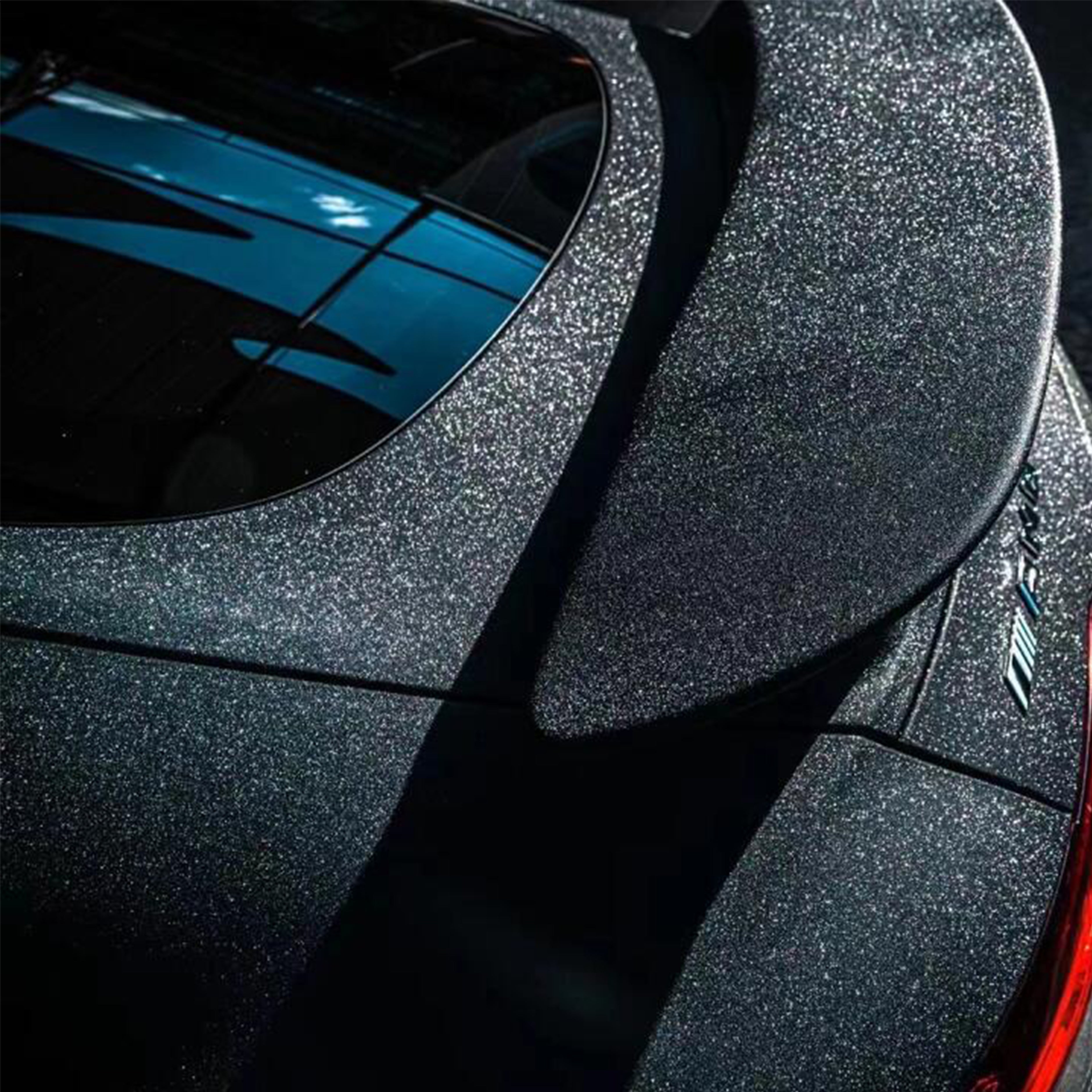 Matte Super Diamond  Black Car Vinyl Wrap