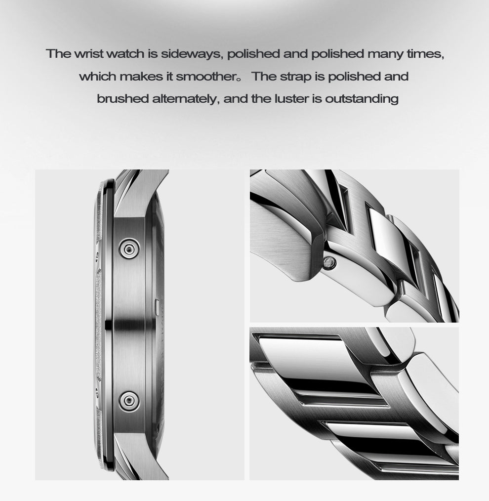 OBLVLO Men Automatic Watches Mechanical Tourbillon Luminous Stainless Steel Strap Sapphire Waterproof Calendar Week Clock CM-T