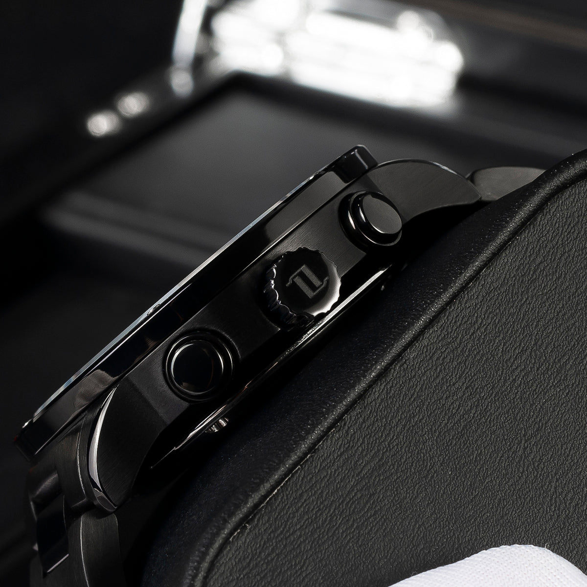 OBLVLO Men Dress Automatic Mechanical Watch Stainless Steel Strap Sapphire Year Month Weekly Calendar 24Hour Luminous Clock CM