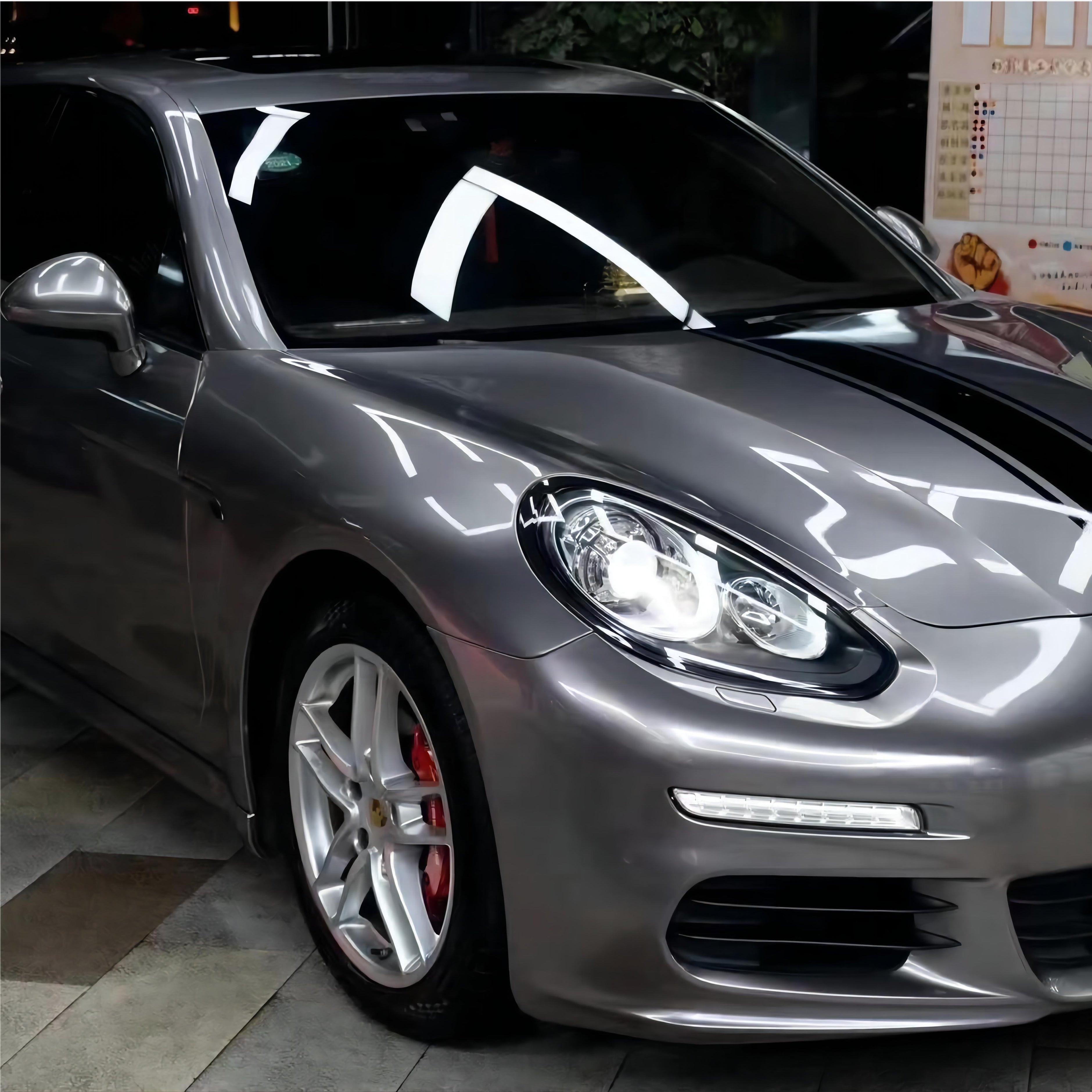 Porsche Panamera Gloss Metallic Tungsten Gray Wrap 202305