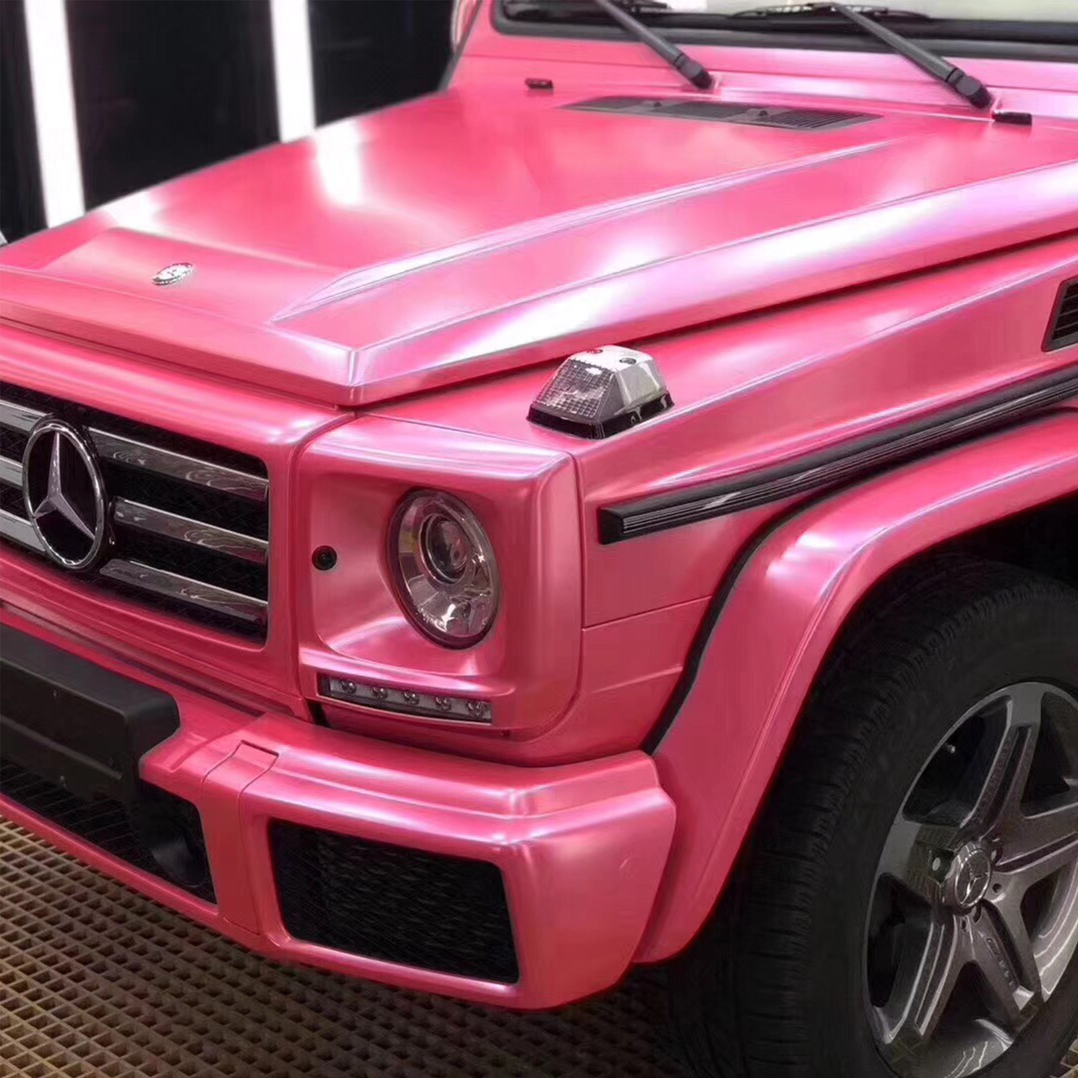 Satin pink sales wrap