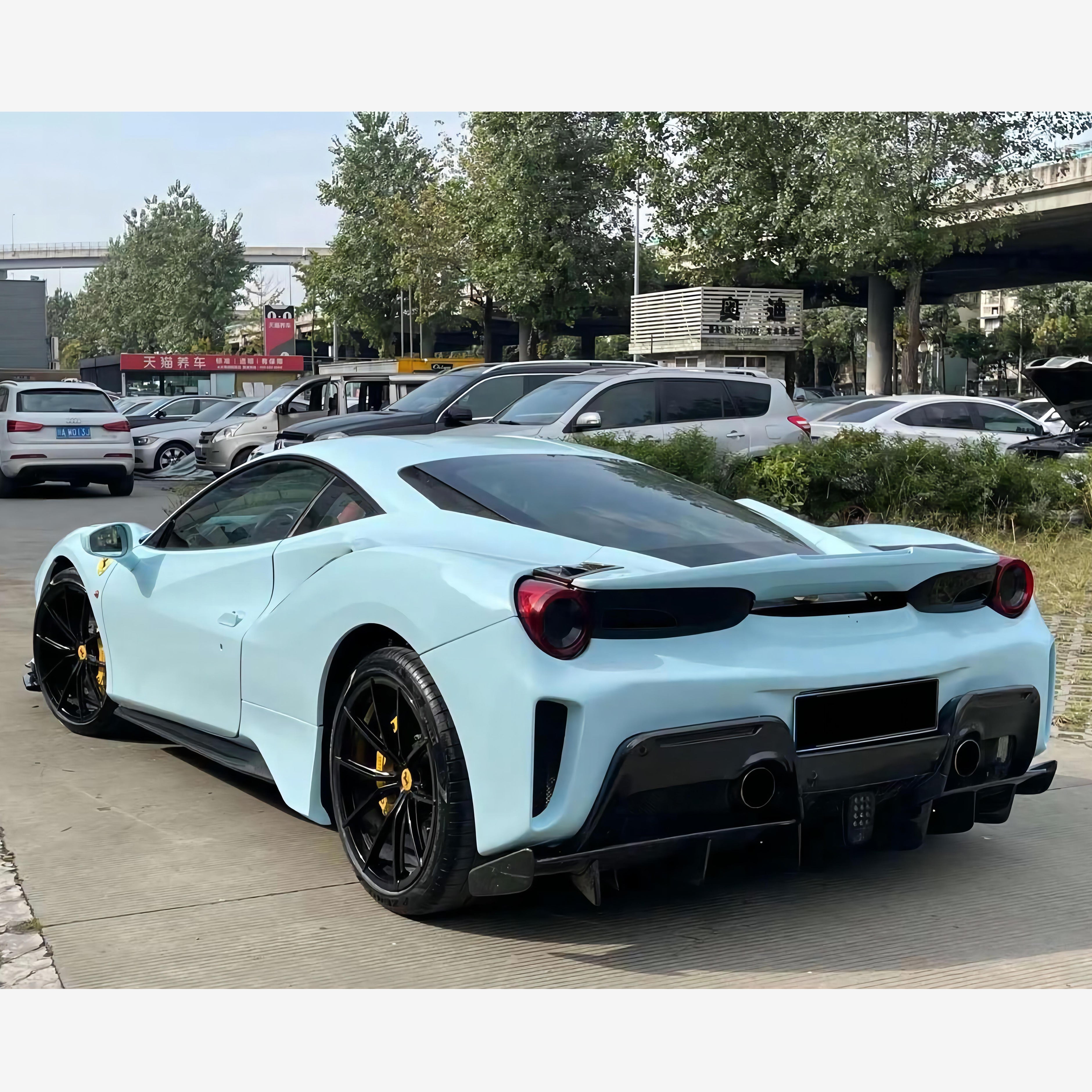 Ferrari Ice Blue Vinyl Wraps