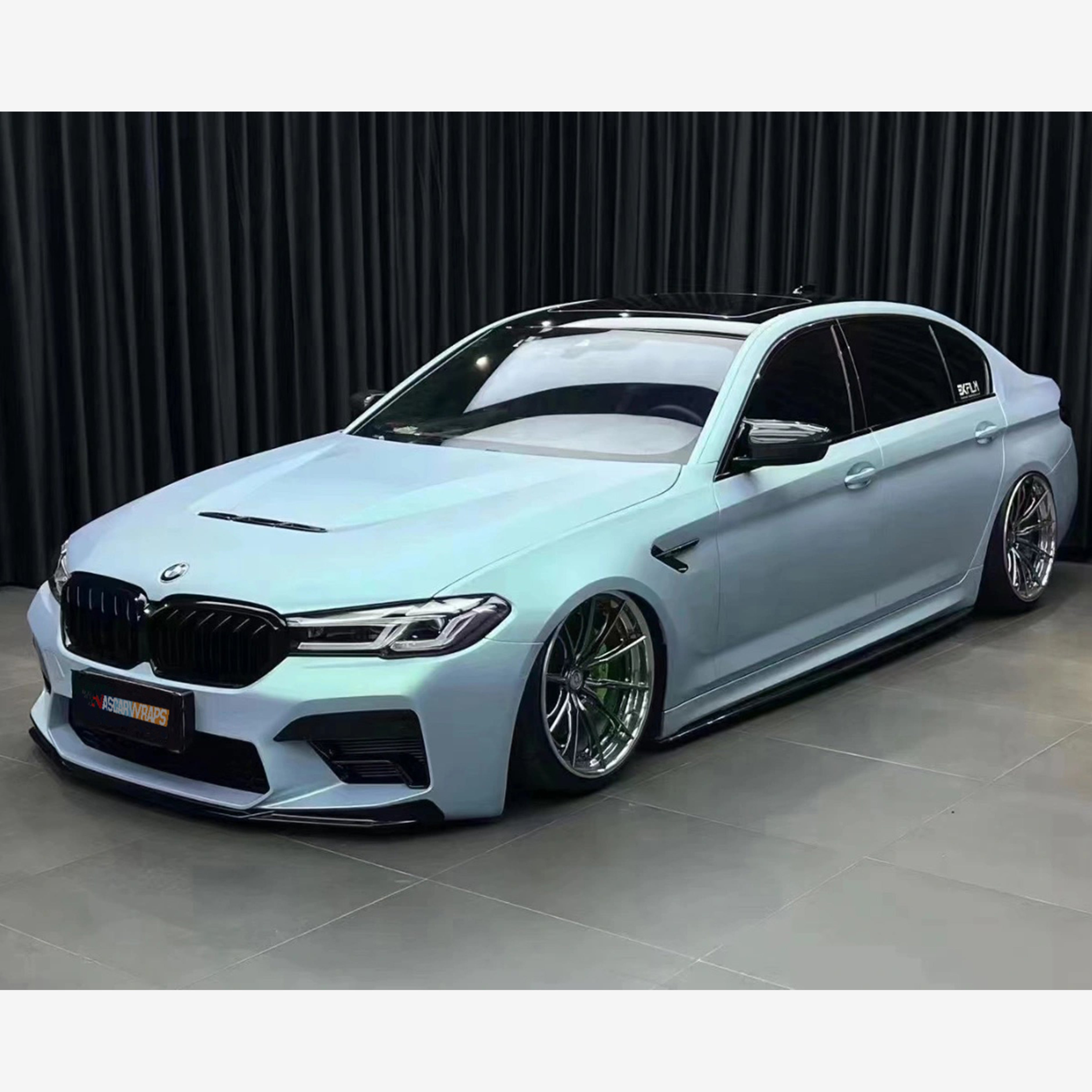 Matte Candy Metallic Magic Gray Green Vinyl wrap 202301