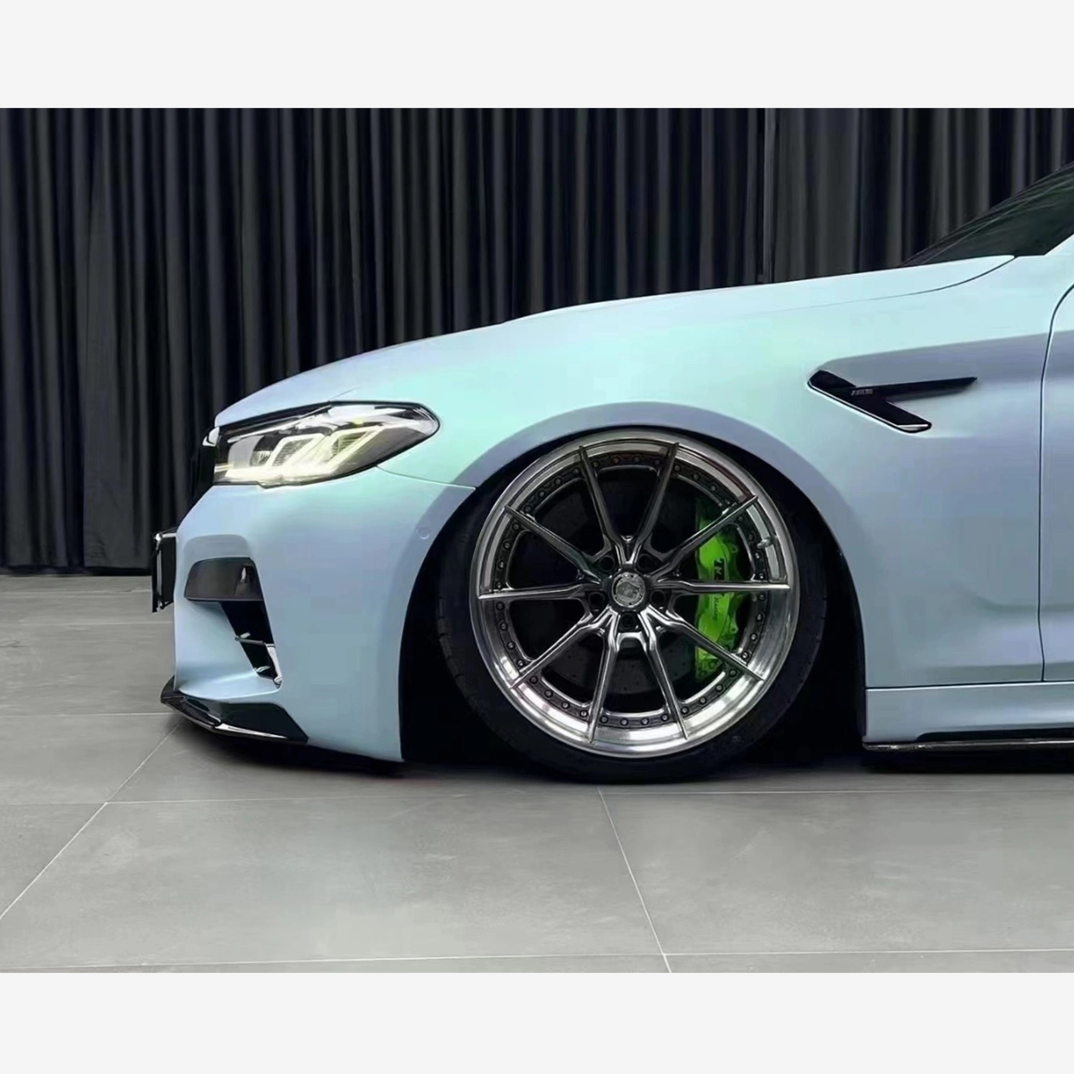 BMW 5 Series Matte Candy Metallic Gray Green wrap 202303