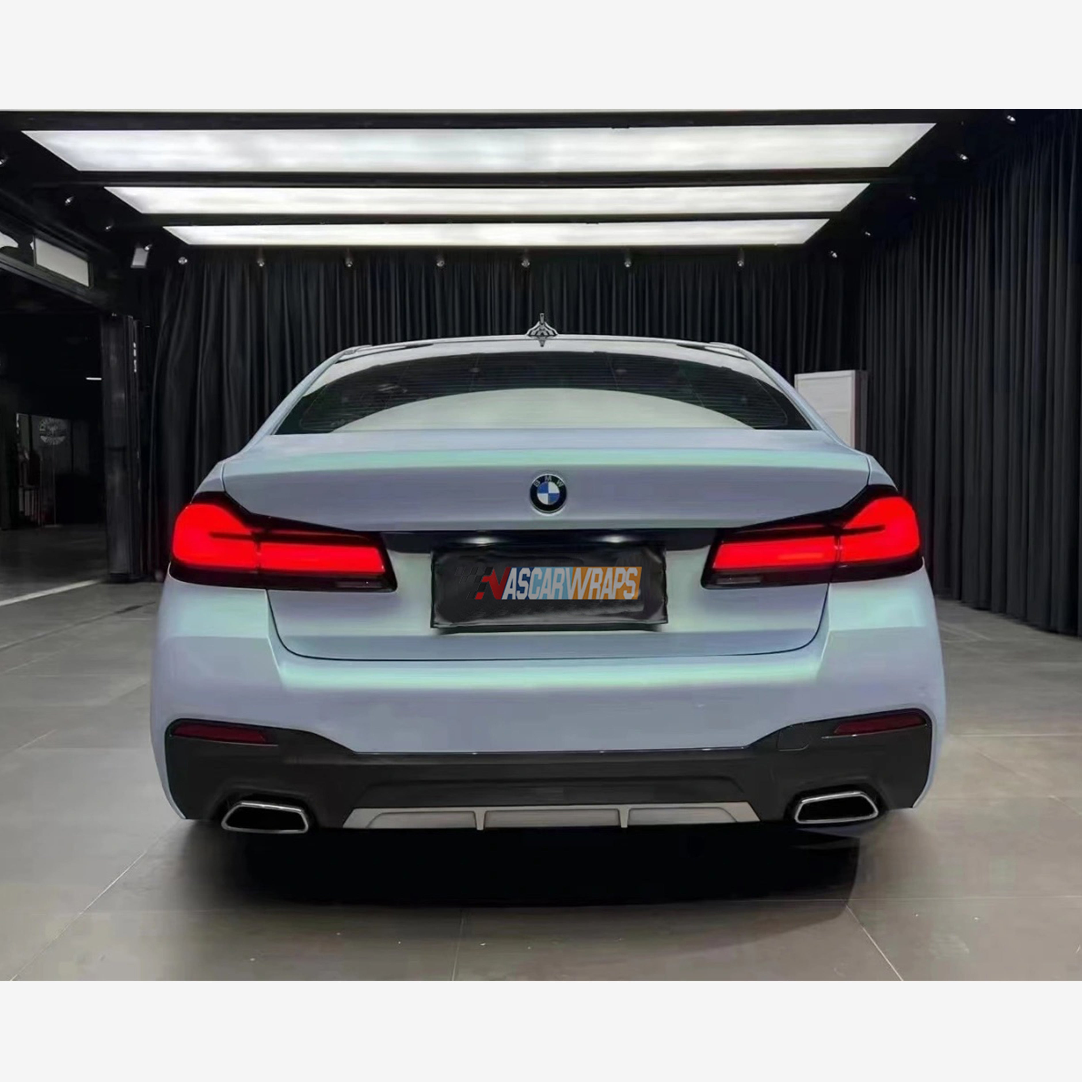 BMW 5 Series Matte Candy Metallic Gray Green wrap 202305