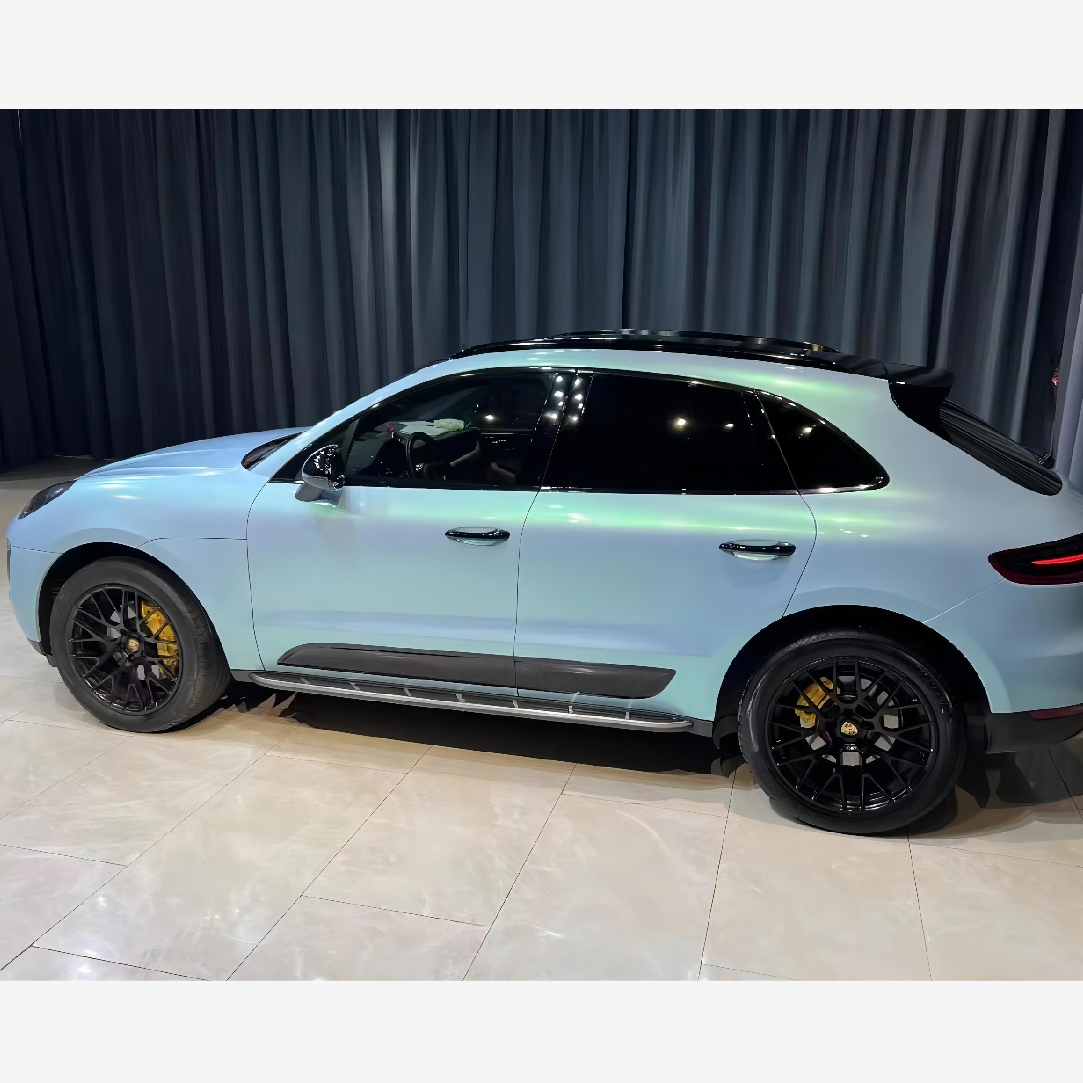orsche Macan Candy Metallic Magic Gray Green Wrap 202301