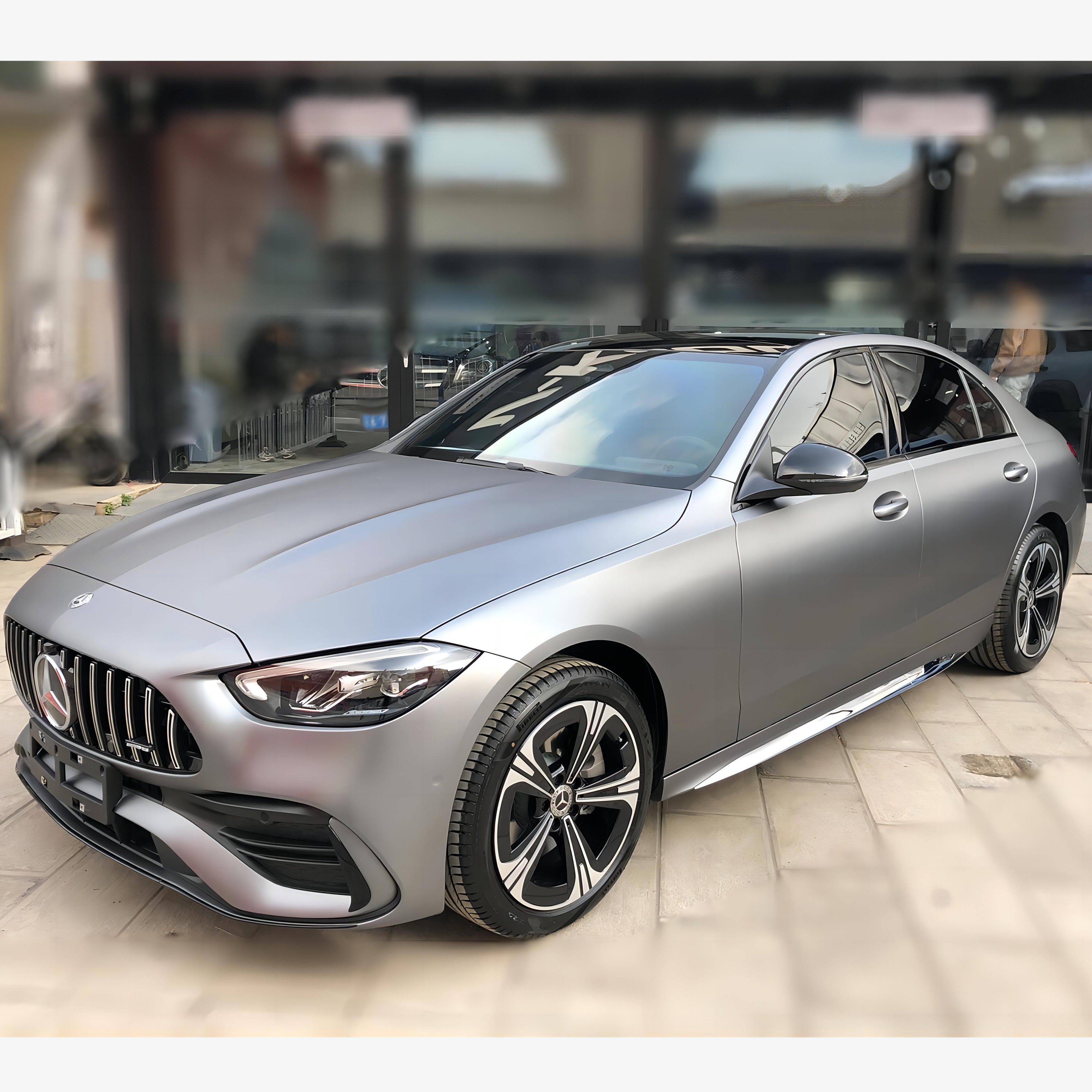 AMG Selenite Grey - Matte Metallic Dark Grey Vinyl Wrap Vehicle Film