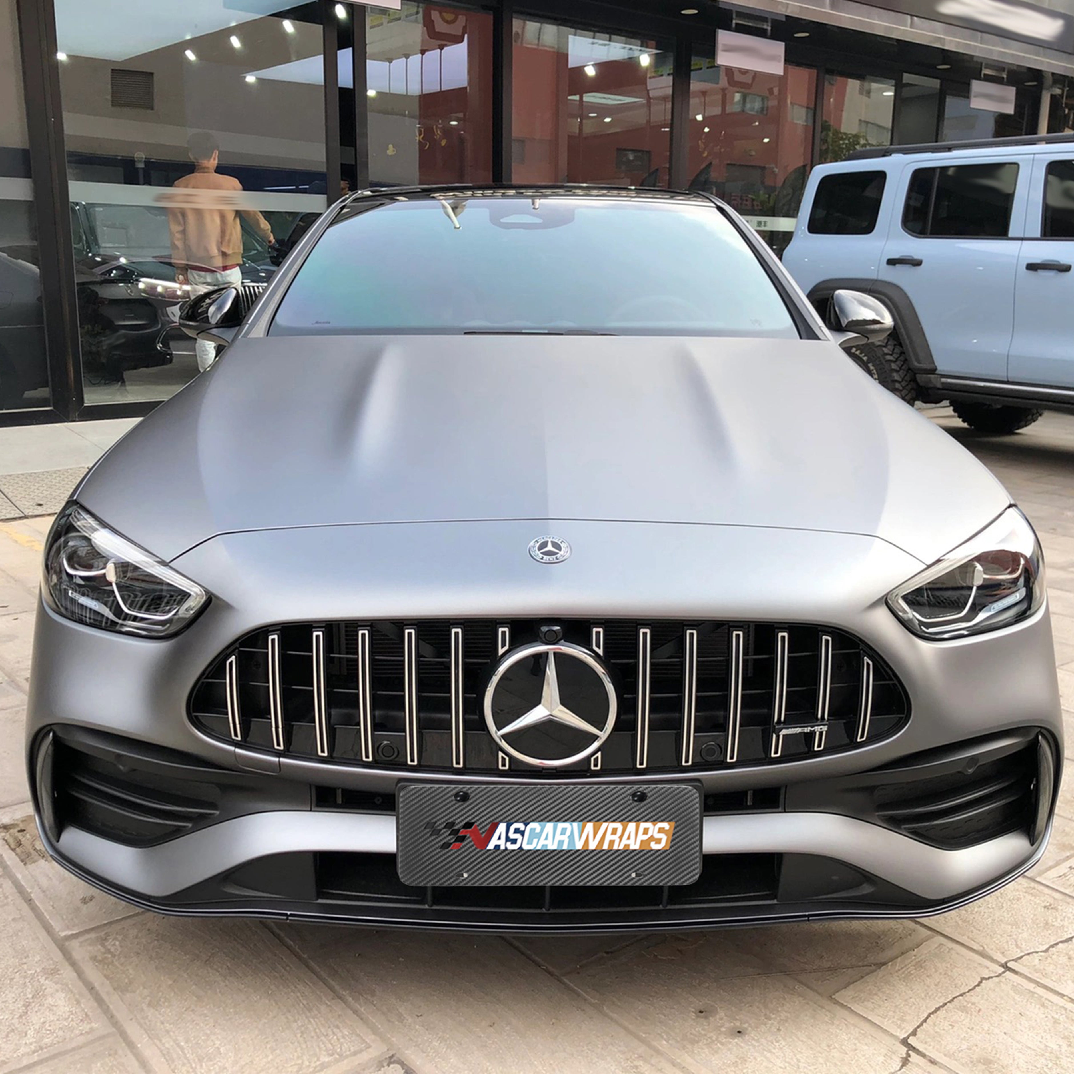 AMG Selenite Grey - Matte Metallic Dark Grey Vinyl Wrap Vehicle Film