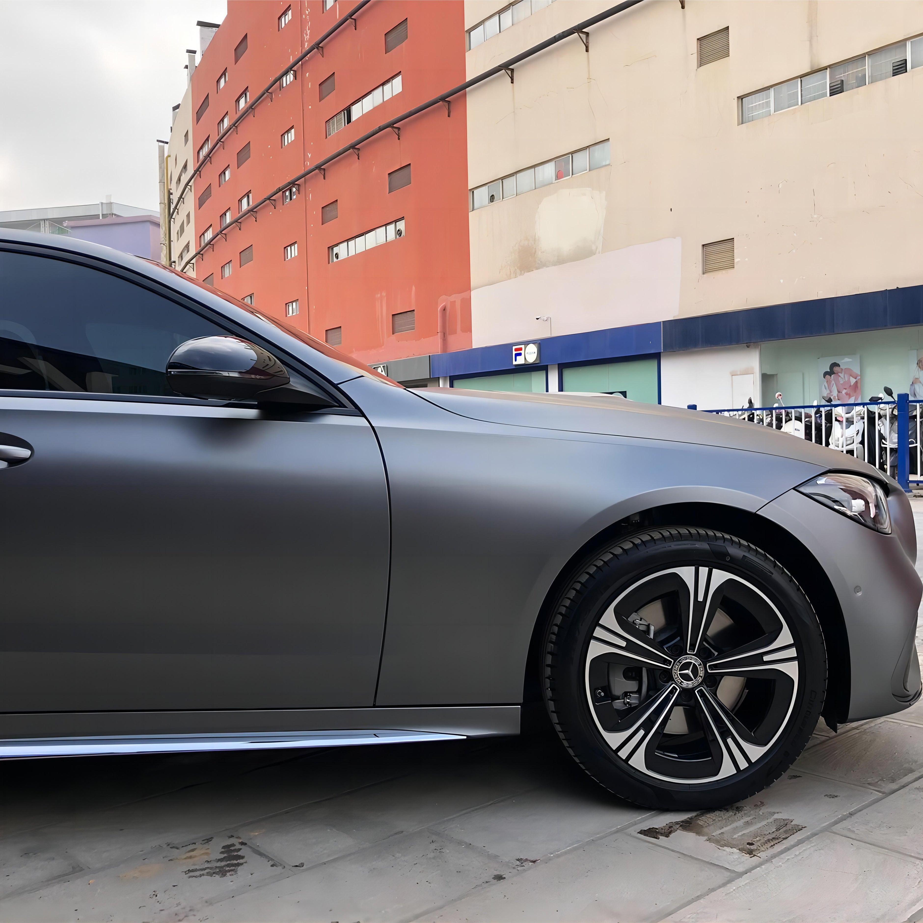 AMG Selenite Grey - Matte Metallic Dark Grey Vinyl Wrap Vehicle Film
