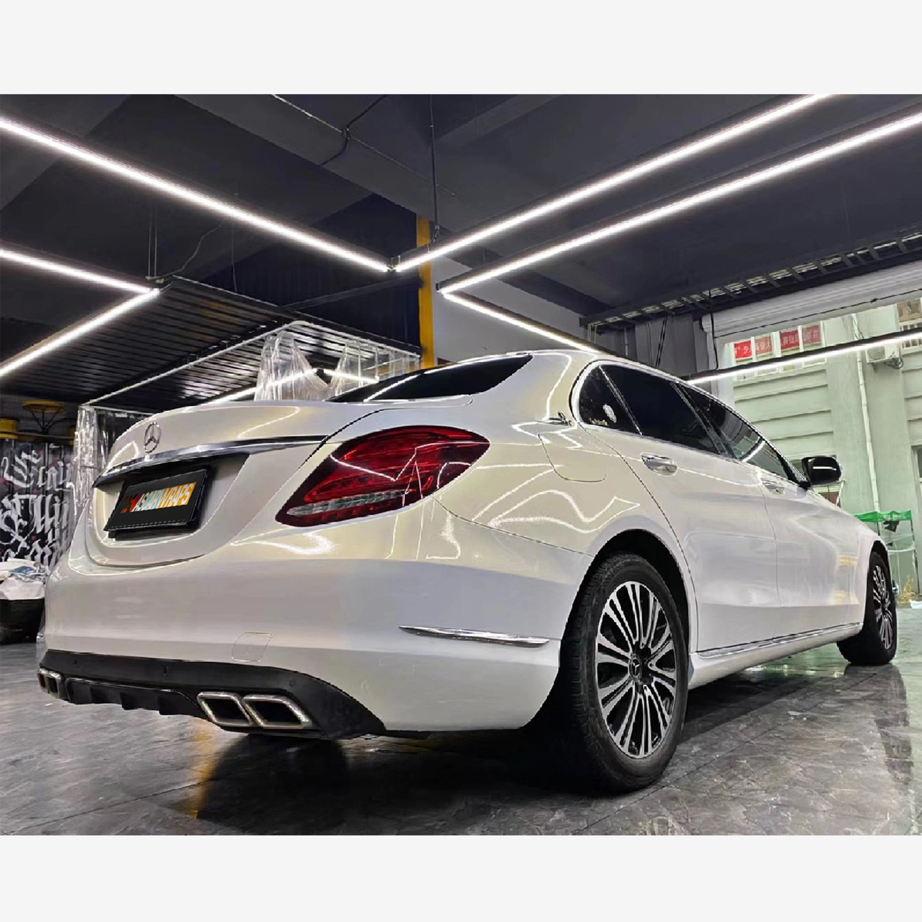 Pearl White To Gold Vinyl Wrap For Car 