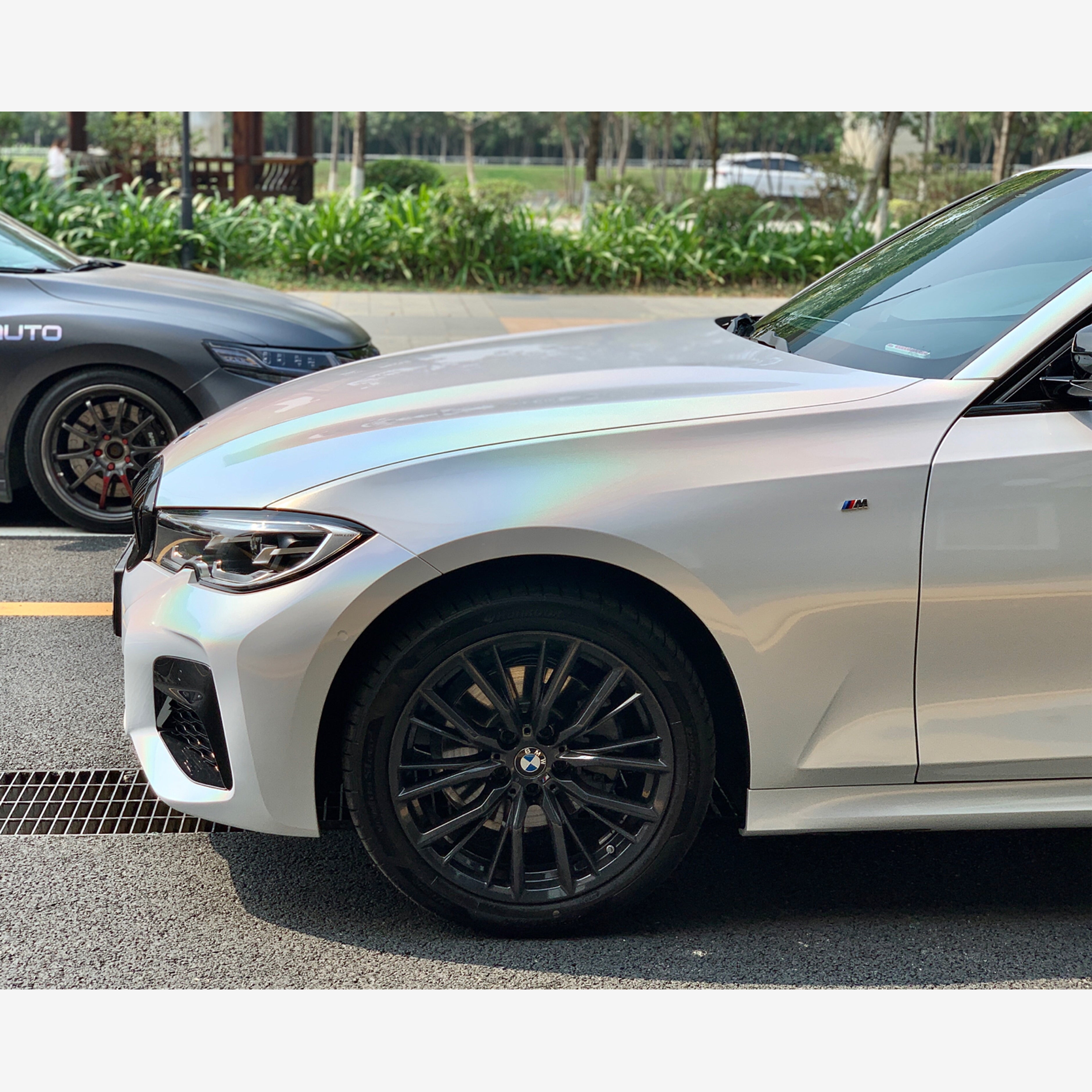 BMW 325Li Laser White Color Gloss White Vinyl Wrap 202304