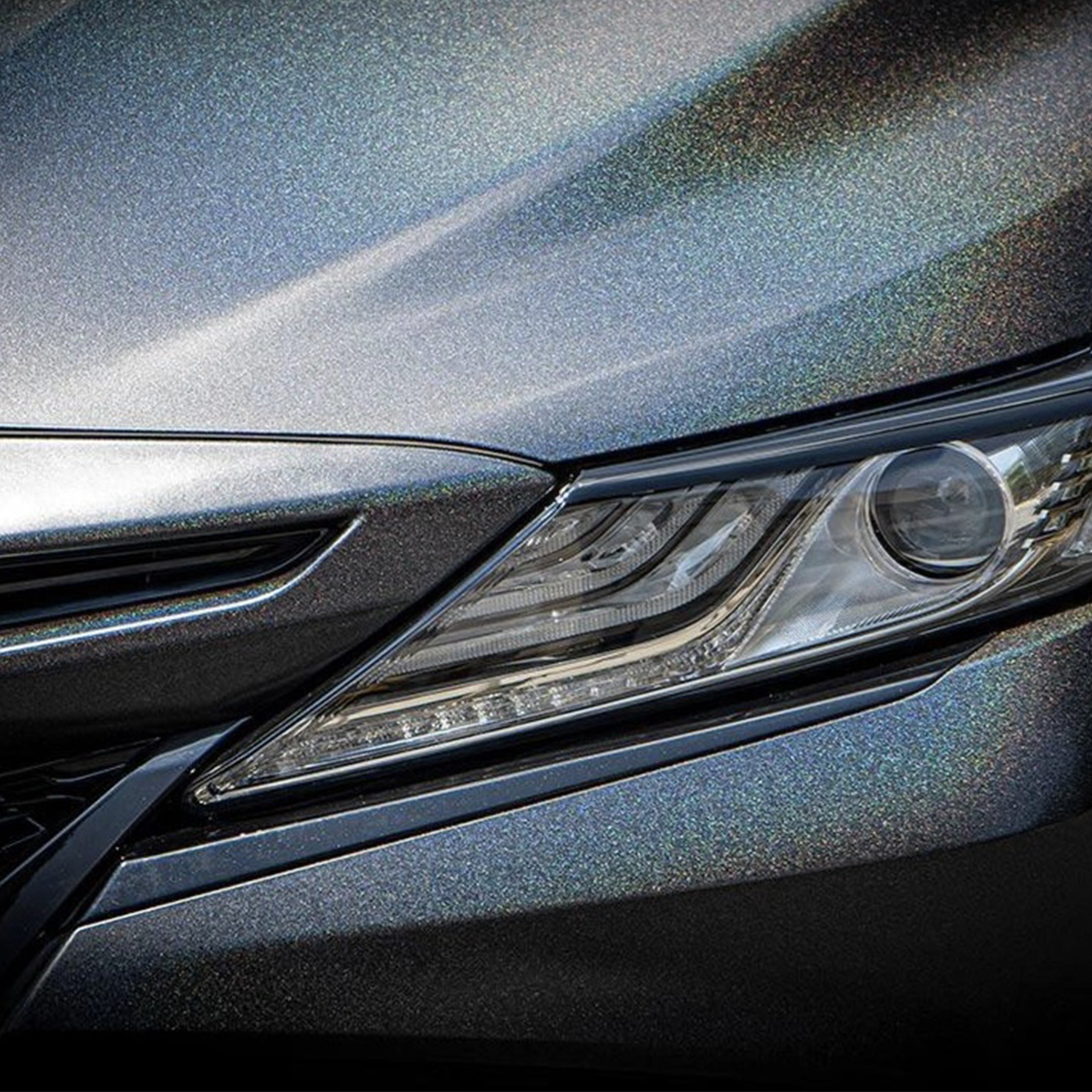 Rainbow Chameleon Metallic Iridescent Gloss Black Diamond Vinyl Wrap