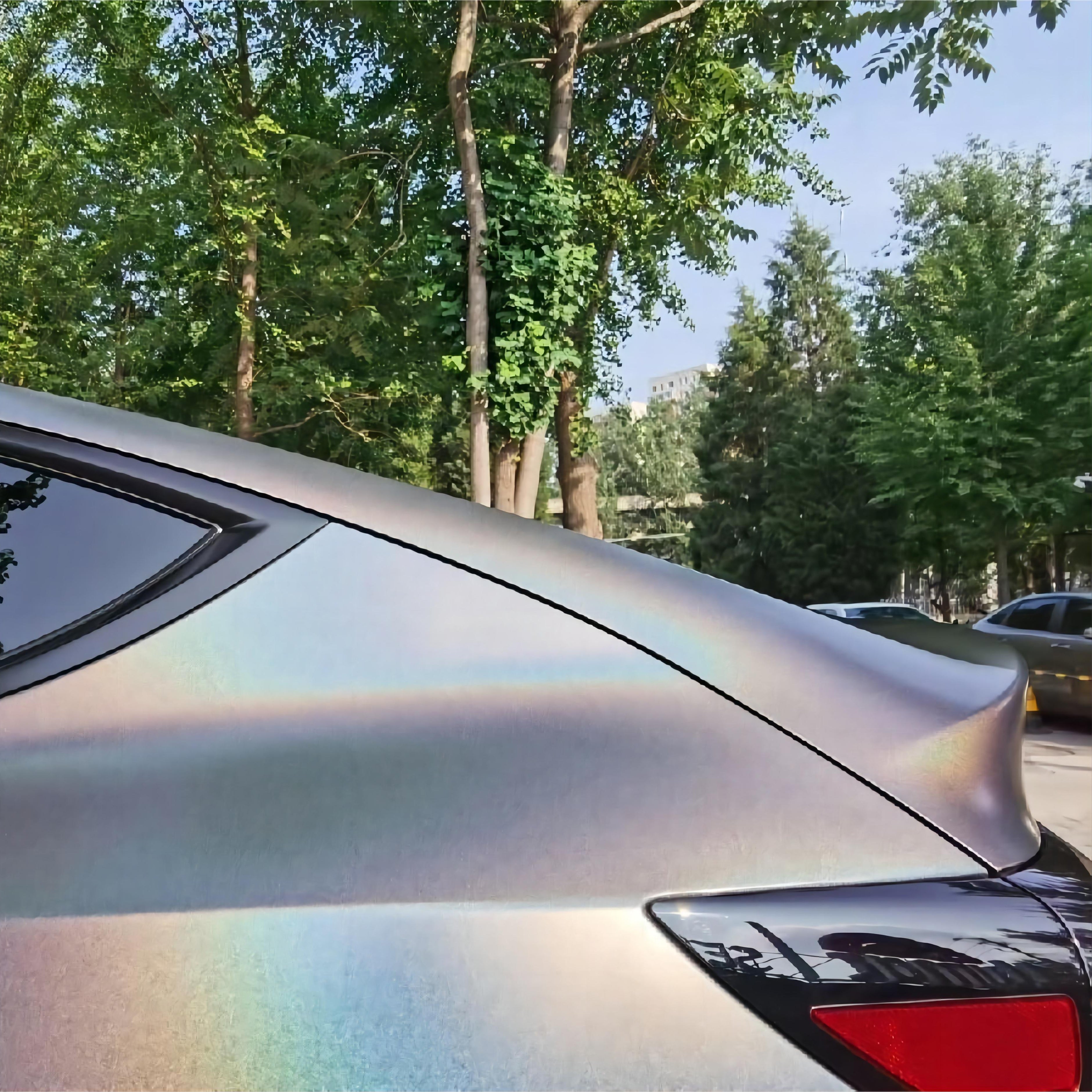 Tesla Model Y Matte Rainbow Metallic Gray Vinyl Wrap  2023 04