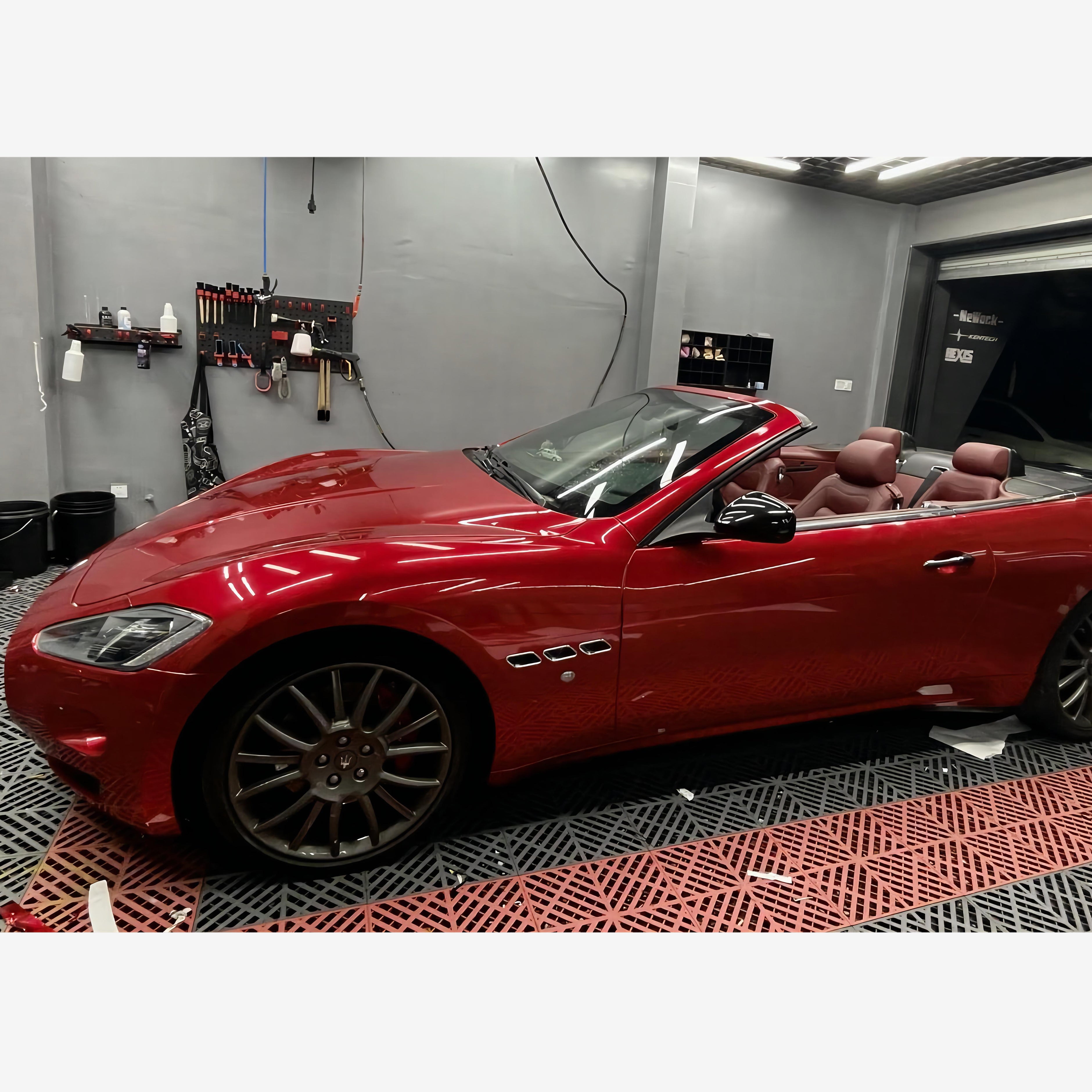 Maserati Grancabrio Red Metallic Car Wrap 2023 2