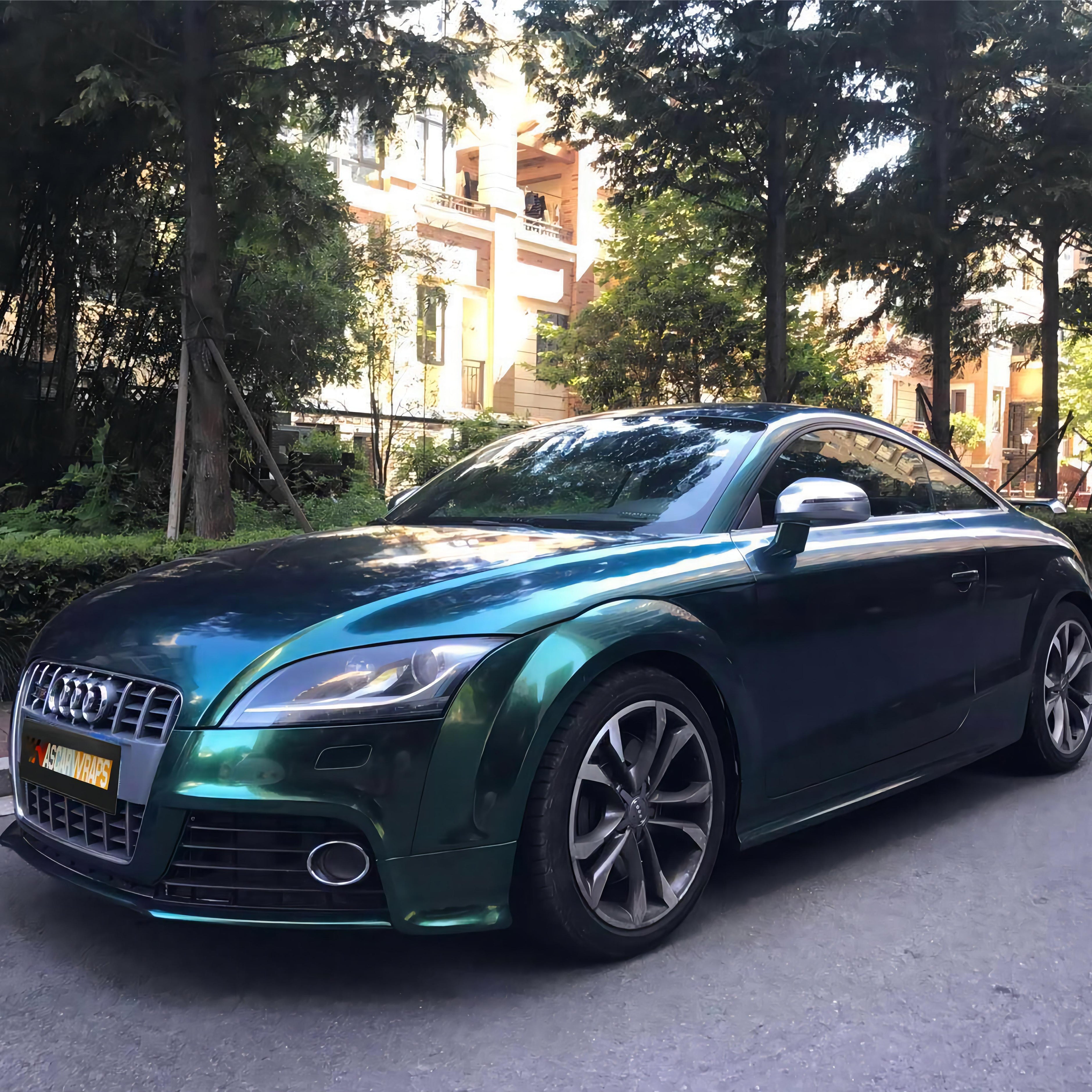 Chameleon Diamond Gloss Green Gold Vinyl Wrap Film