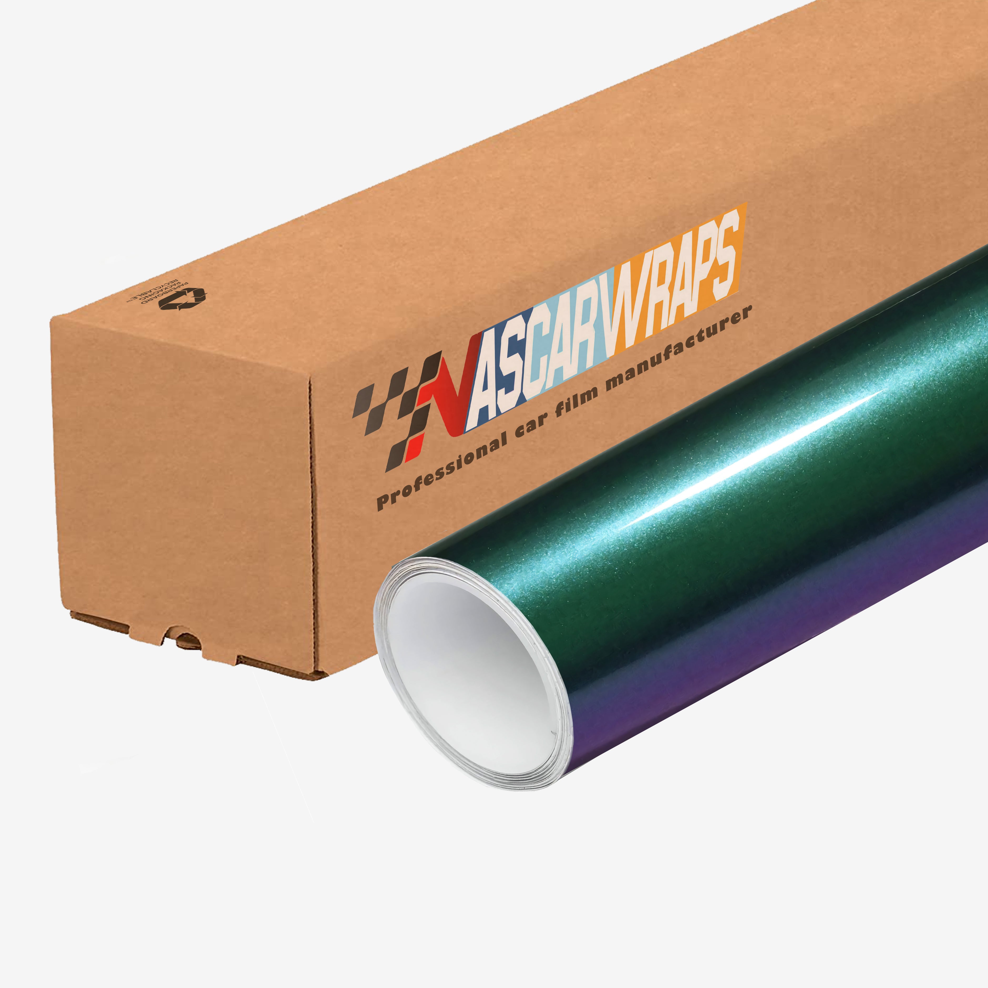 Gloss Chameleon Diamond Green Purple Vinyl Wrap 202303