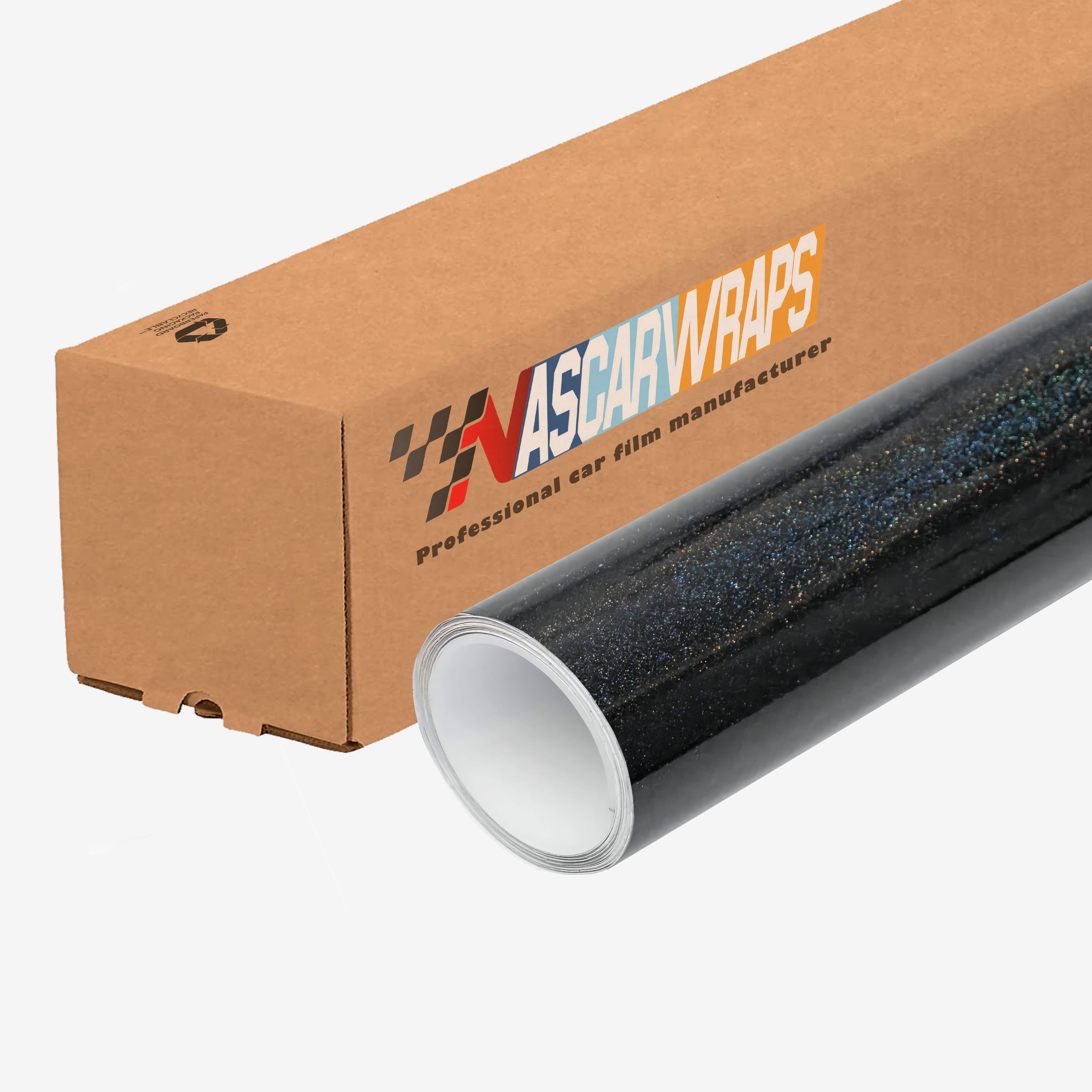 Gloss Rainbow Metallic Black Vinyl Wrap 2023 03