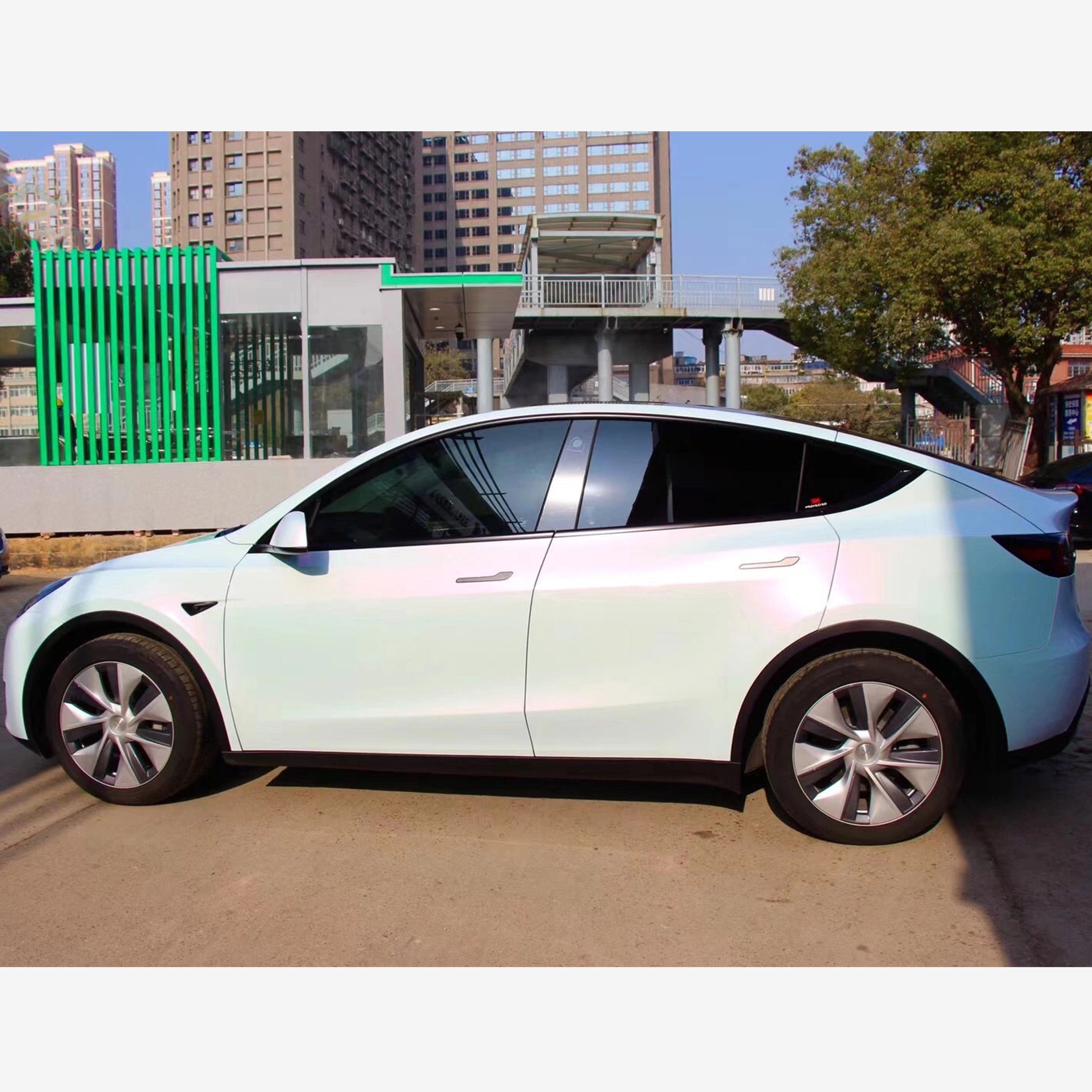 gloss diamond white pink pearl vinyl wrap 2023002