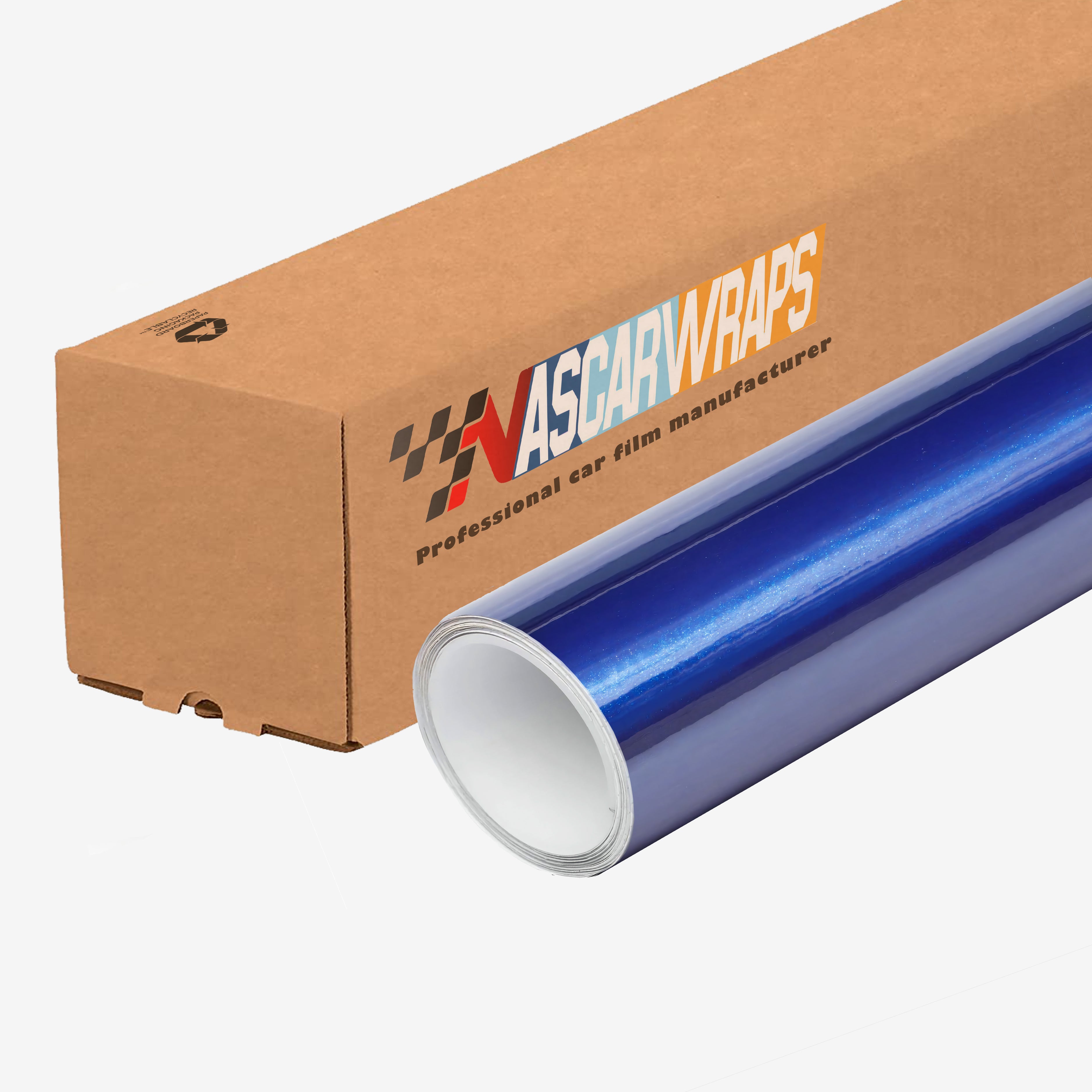 Gloss Deep Blue Metallic Vinyl Wrap 2023 03