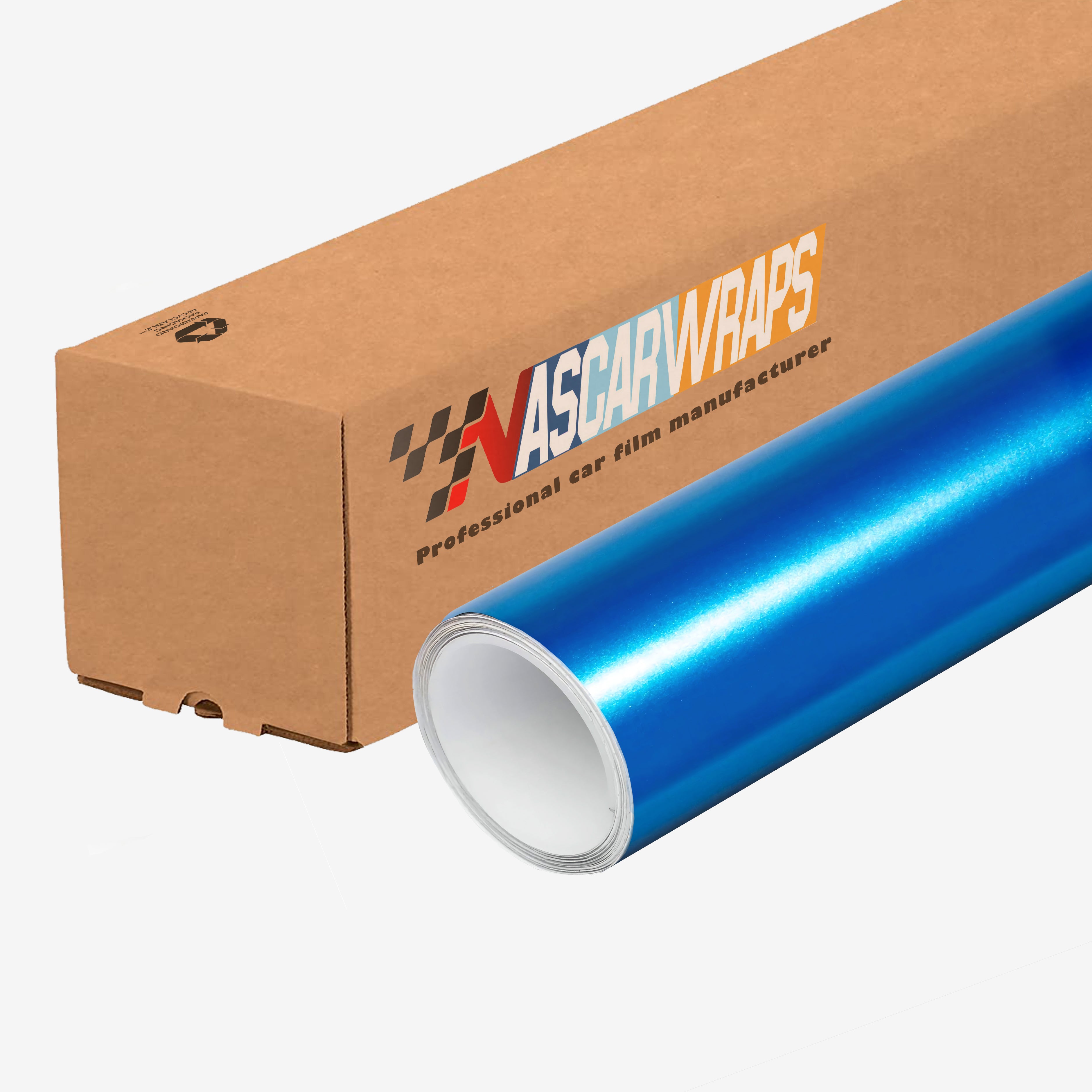 High Gloss Metallic Ocean Blue Vinyl Wrap For Sale