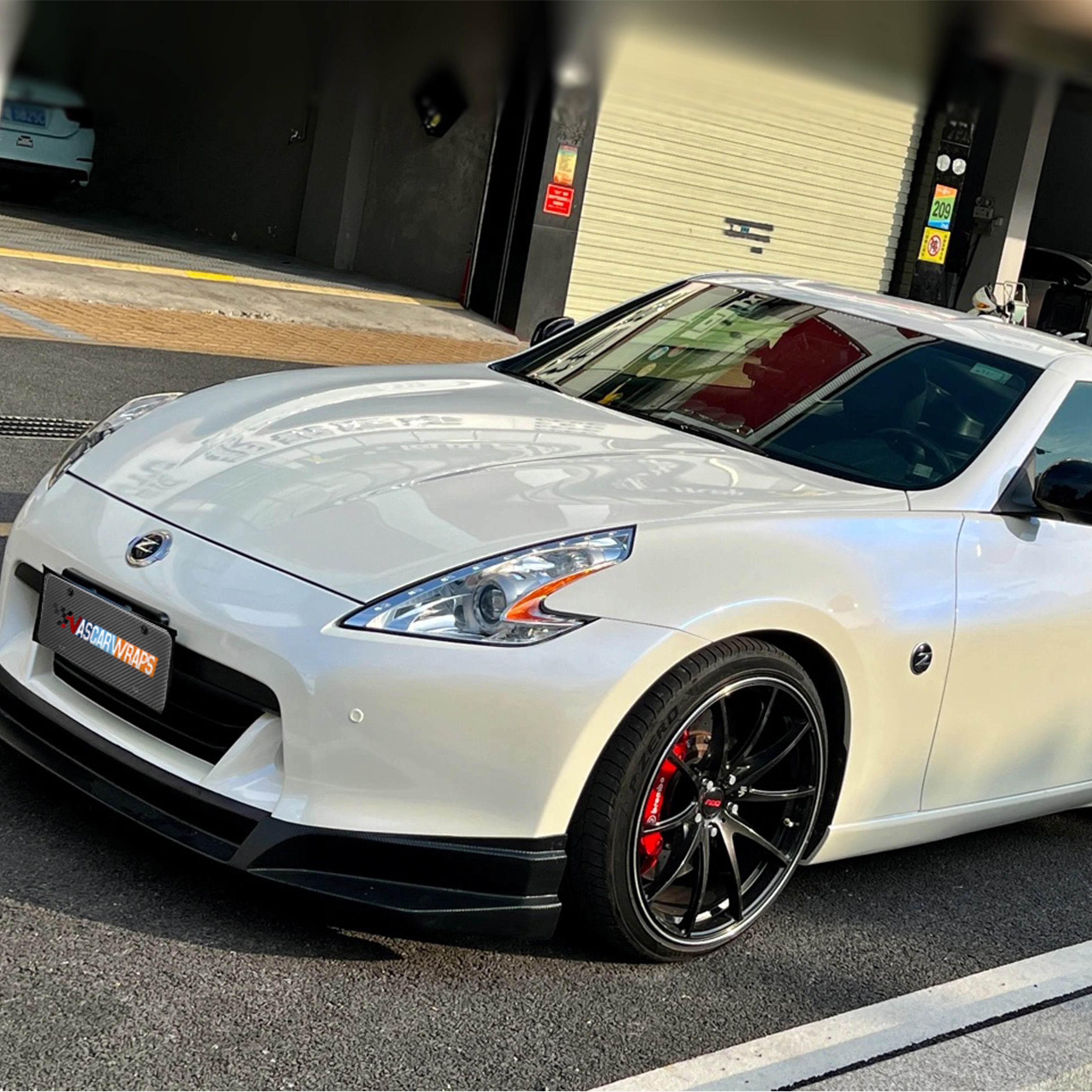 Gloss Pearl White Blue Vehicle Wraps 202302