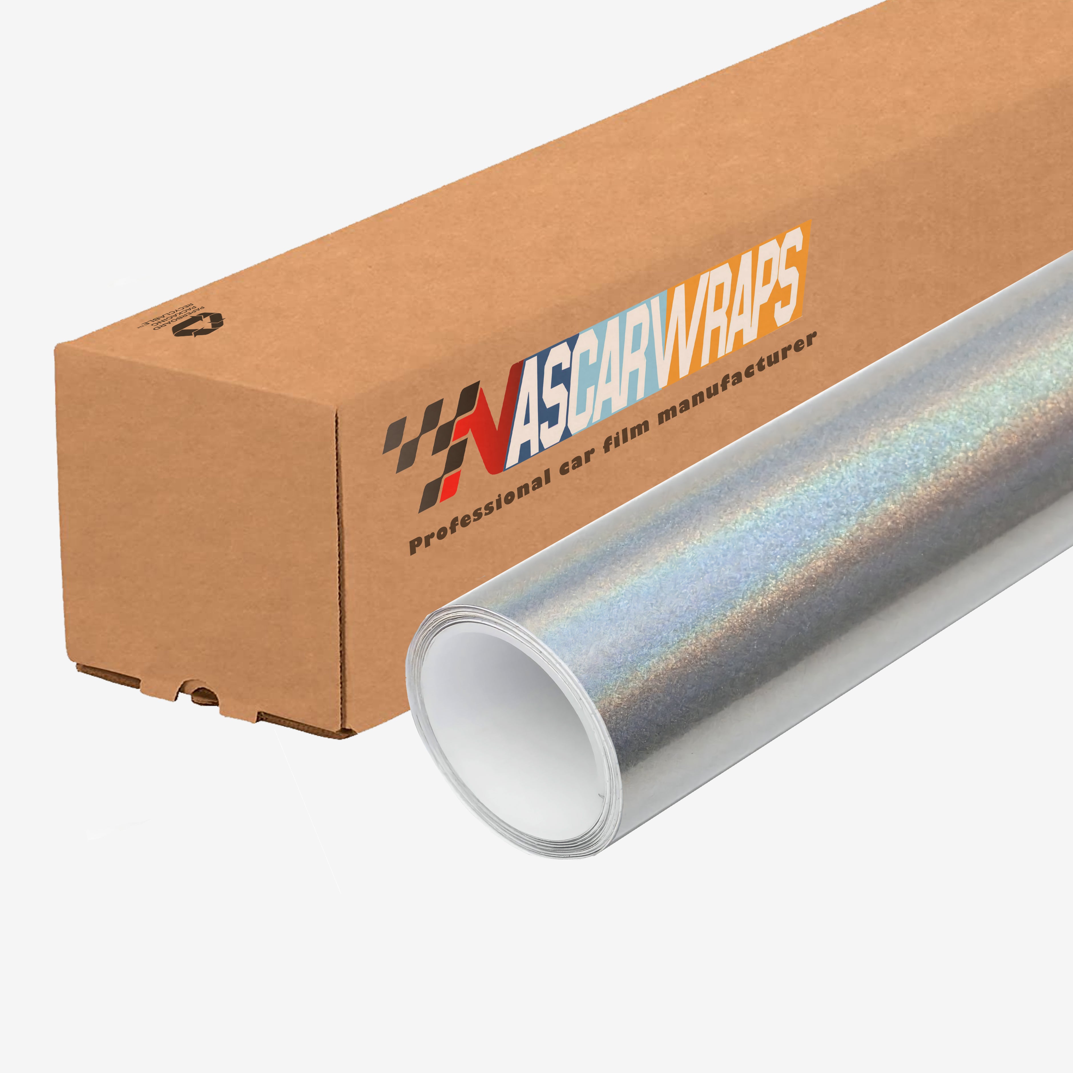 Gloss Rainbow Metallic Silver vinyl Wrap 2023 03