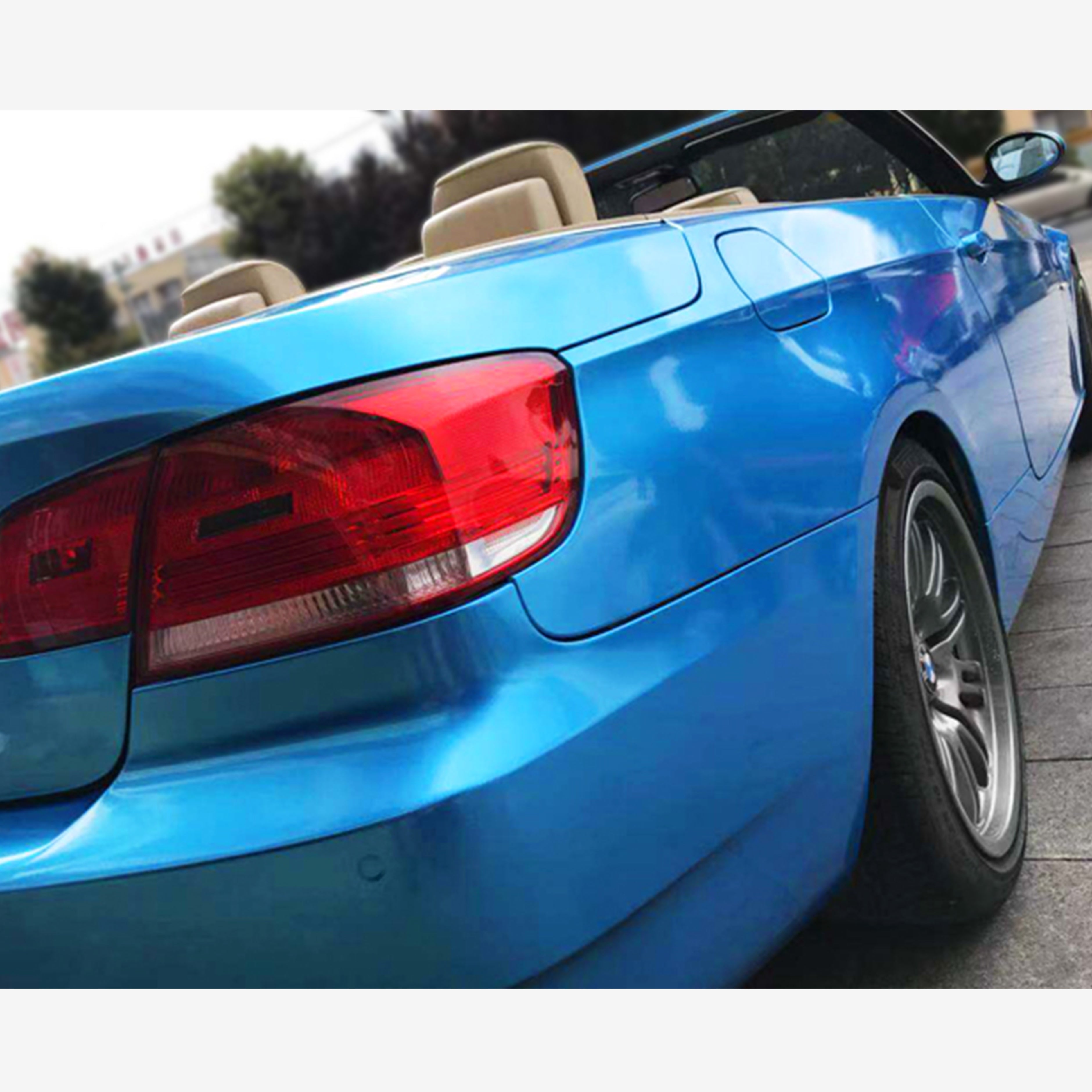 High Gloss Metallic Ocean Blue Vinyl Wrap For Sale